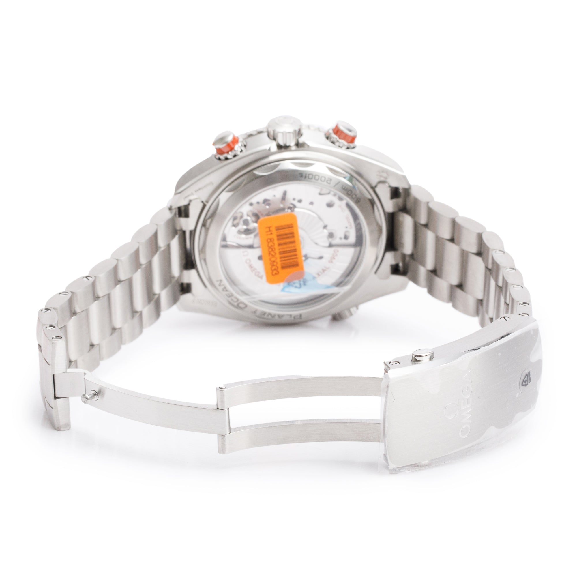 Omega Stainless Steel Seamaster Planet Ocean 600M 45.5 MM Chronograph Watch w/ Box & Papers