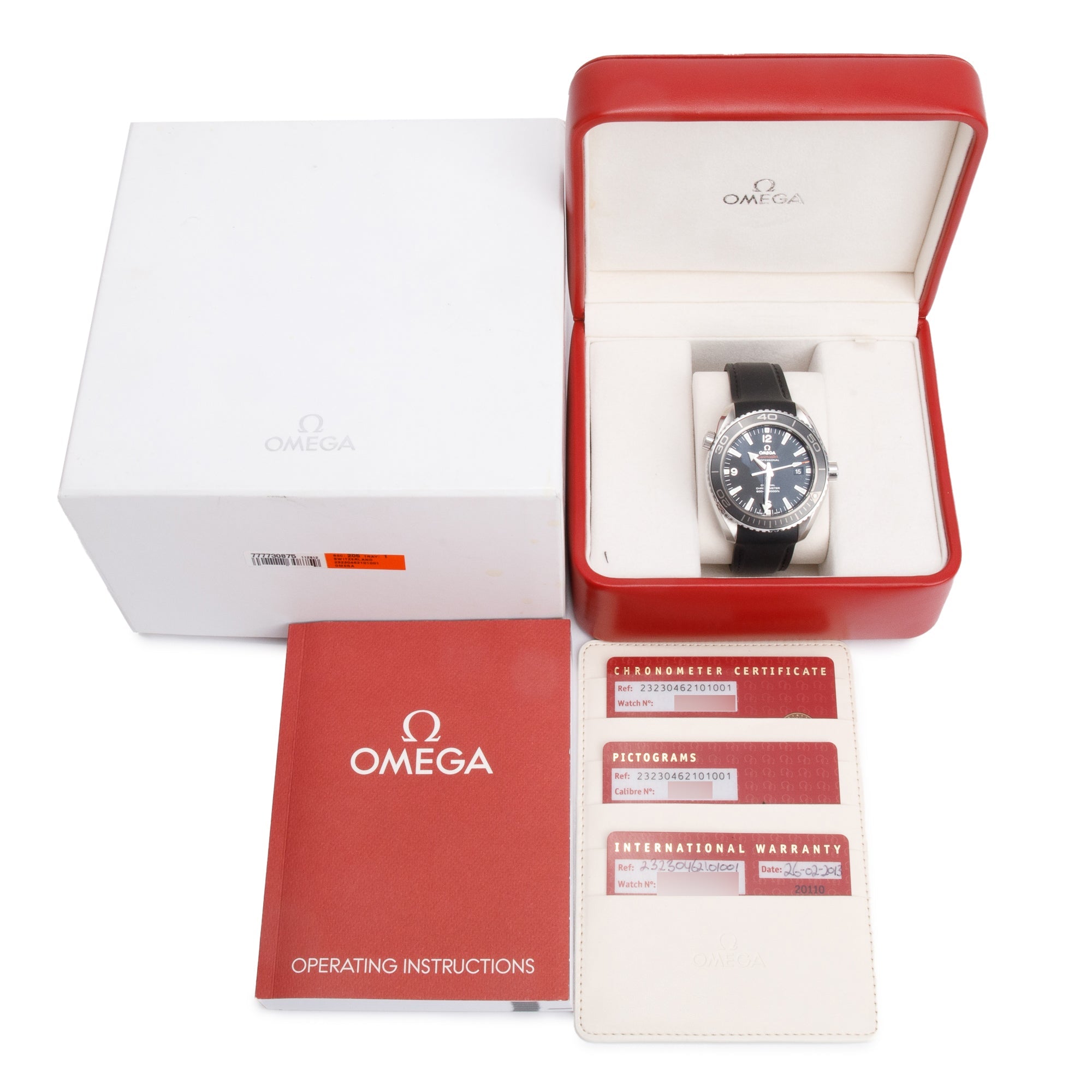 Omega Stainless Steel Seamaster Planet Ocean 600M 45.5 MM Watch w/ Box & Papers