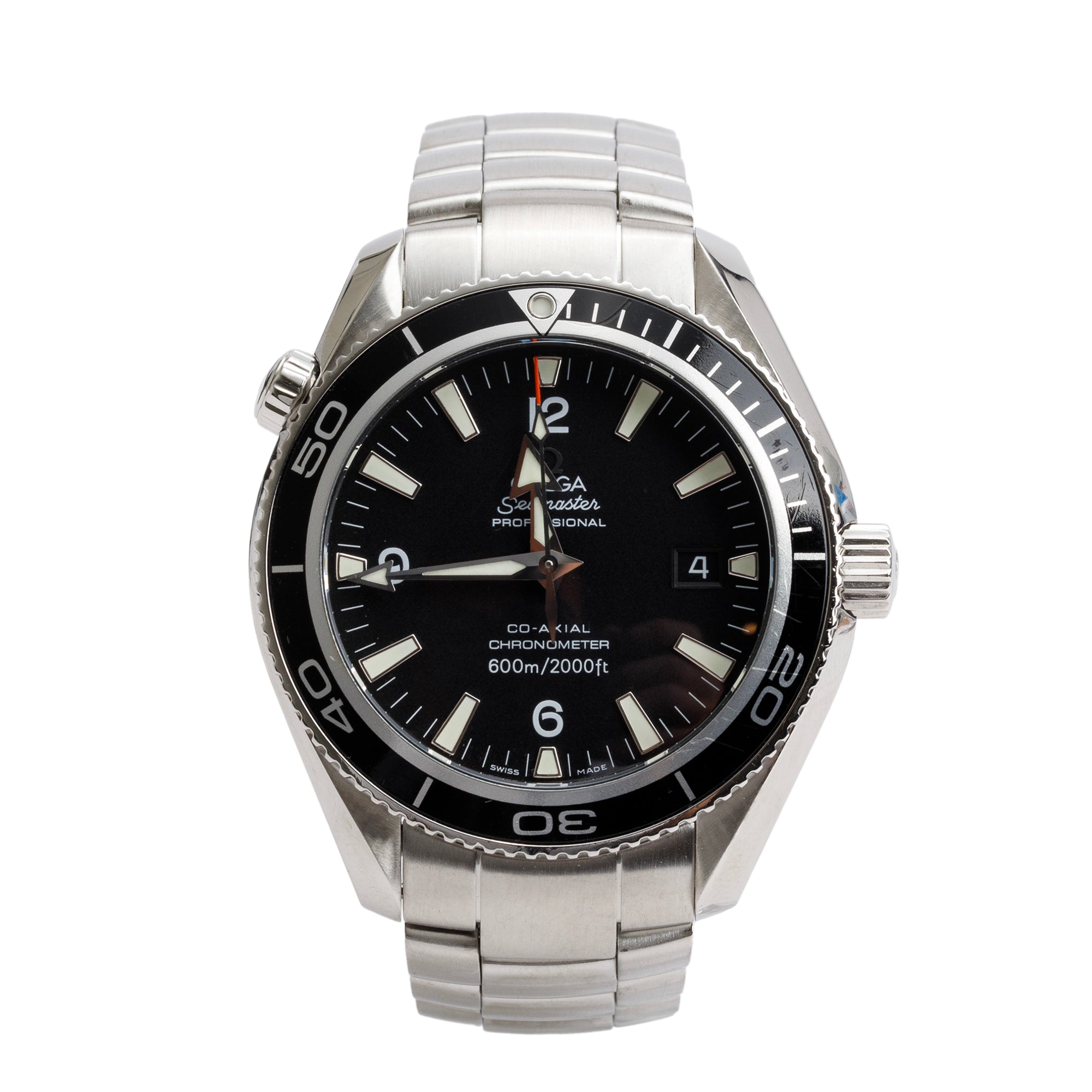 Omega Stainless Steel Seamaster Planet Ocean 600M Co-Axial Chronometer 42 MM Automatic Watch w/ Box & Papers