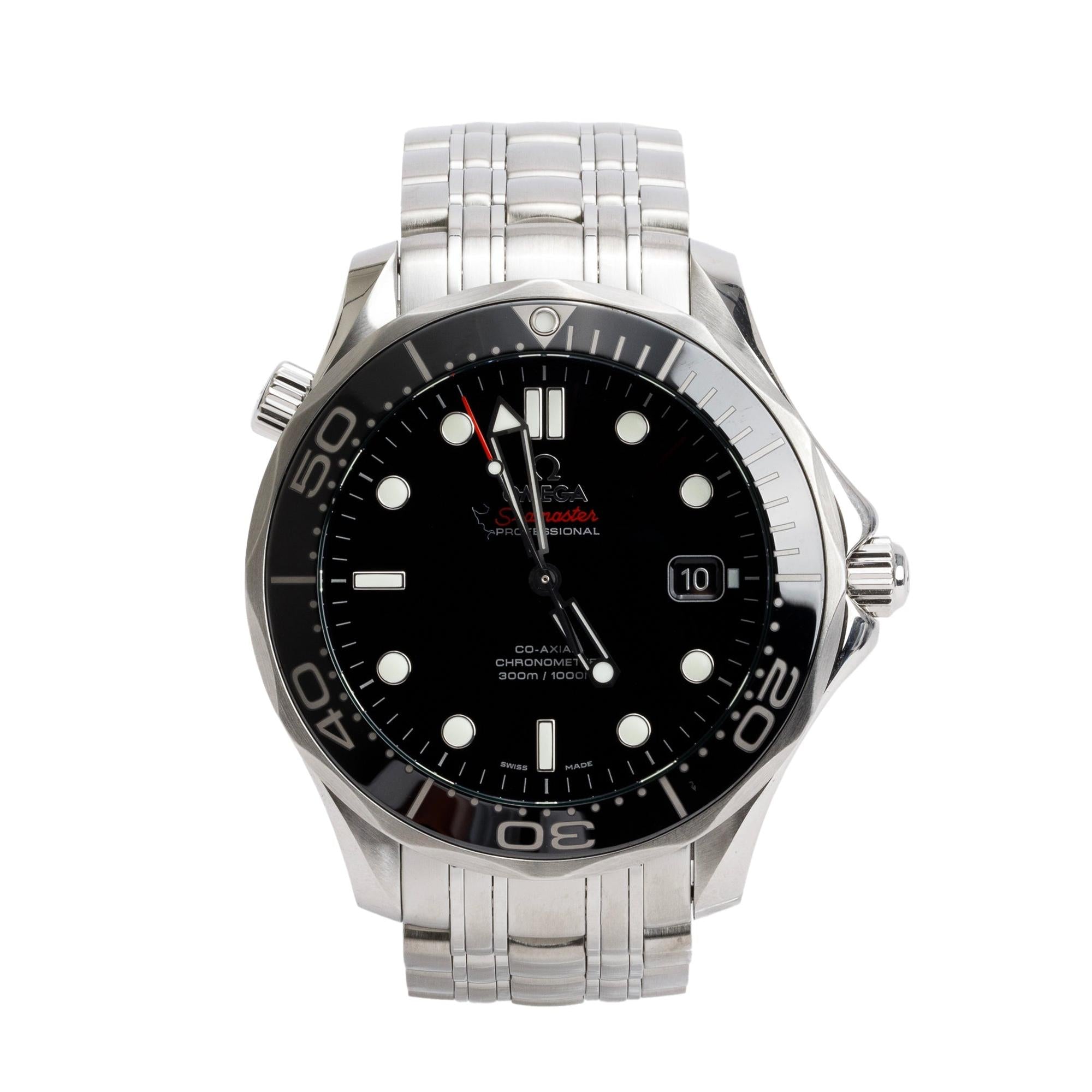 Omega Stainless Steel Seamaster Professional Diver 300M Co-Axial Master Chronometer 41 MM Automatic Watch w/ Box & Papers