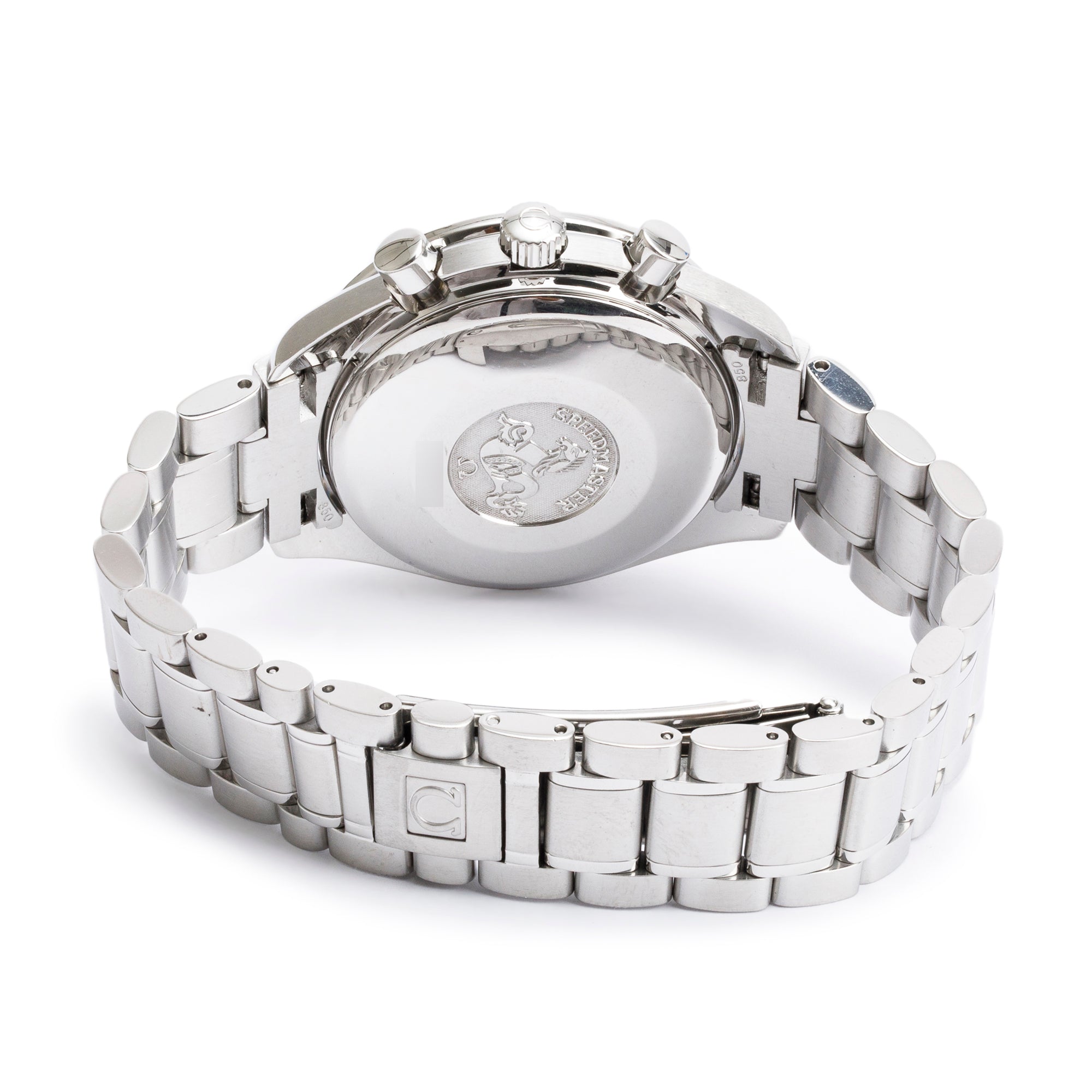 Omega Stainless Steel Speedmaster Date 39 MM Chronograph Automatic Watch