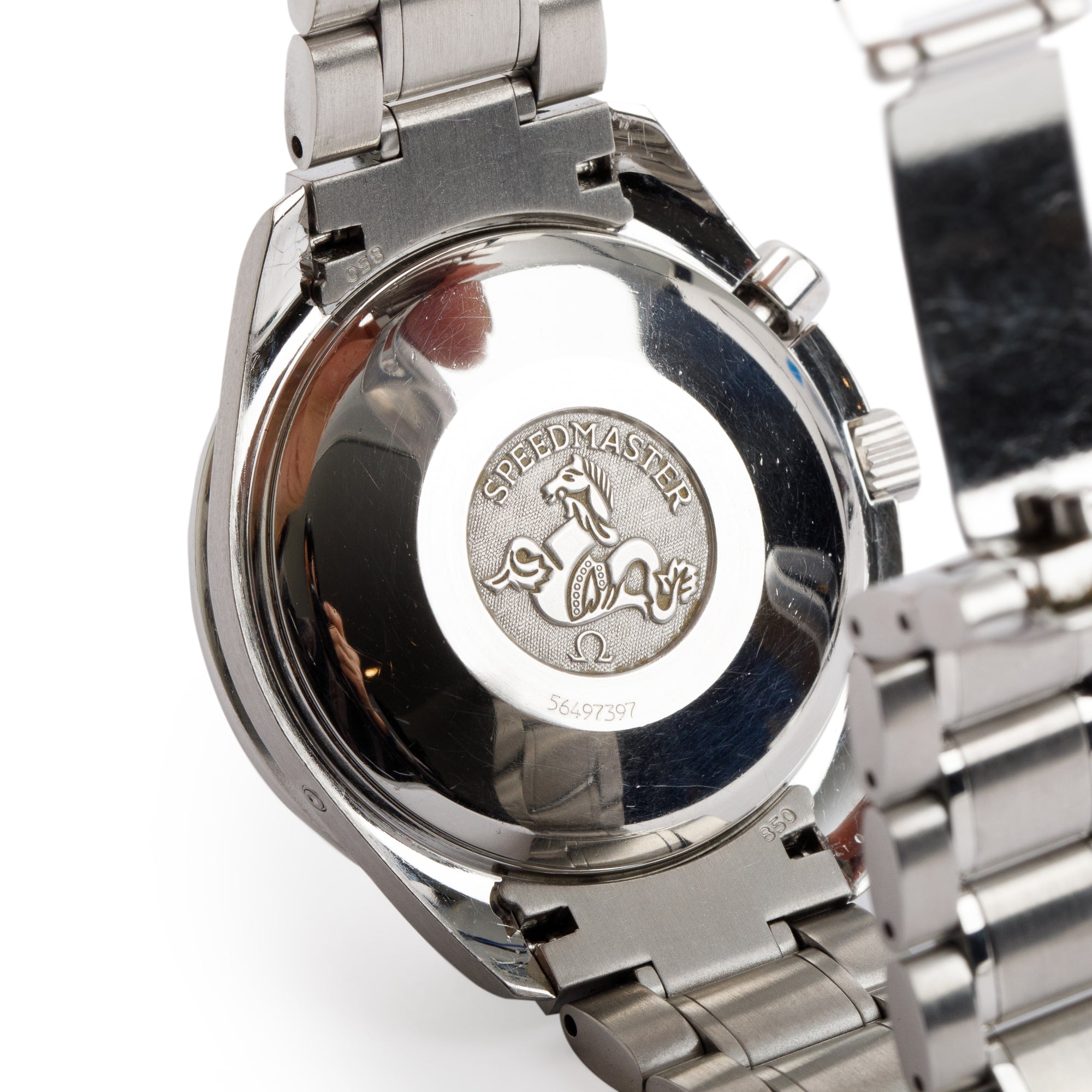 Omega Stainless Steel Speedmaster Day-Date 39 MM Automatic Chronograph Watch