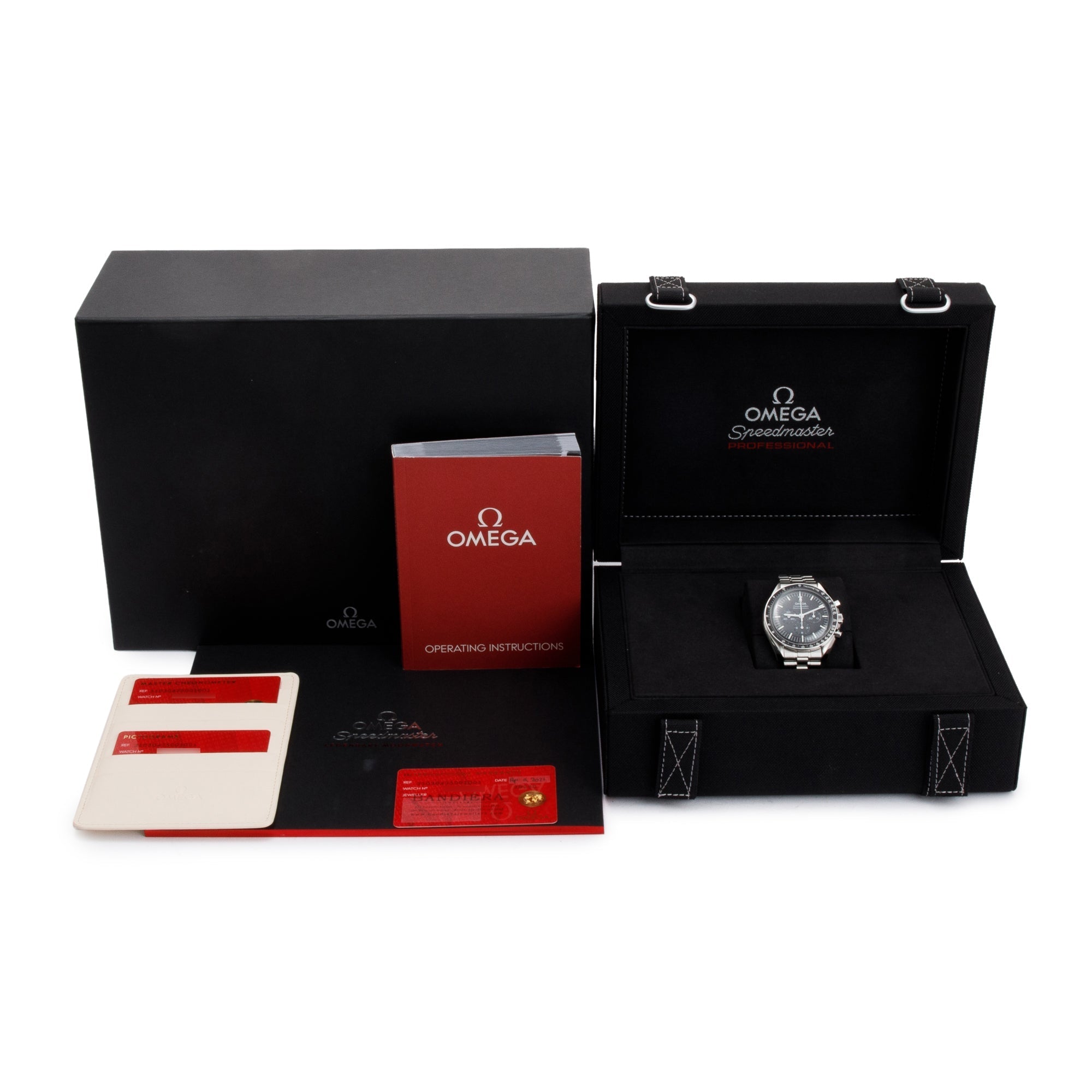 Omega Stainless Steel Speedmaster Moonwatch Professional Co-Axial Master Chronometer 42MM Chronograph Watch w/ Box & Papers