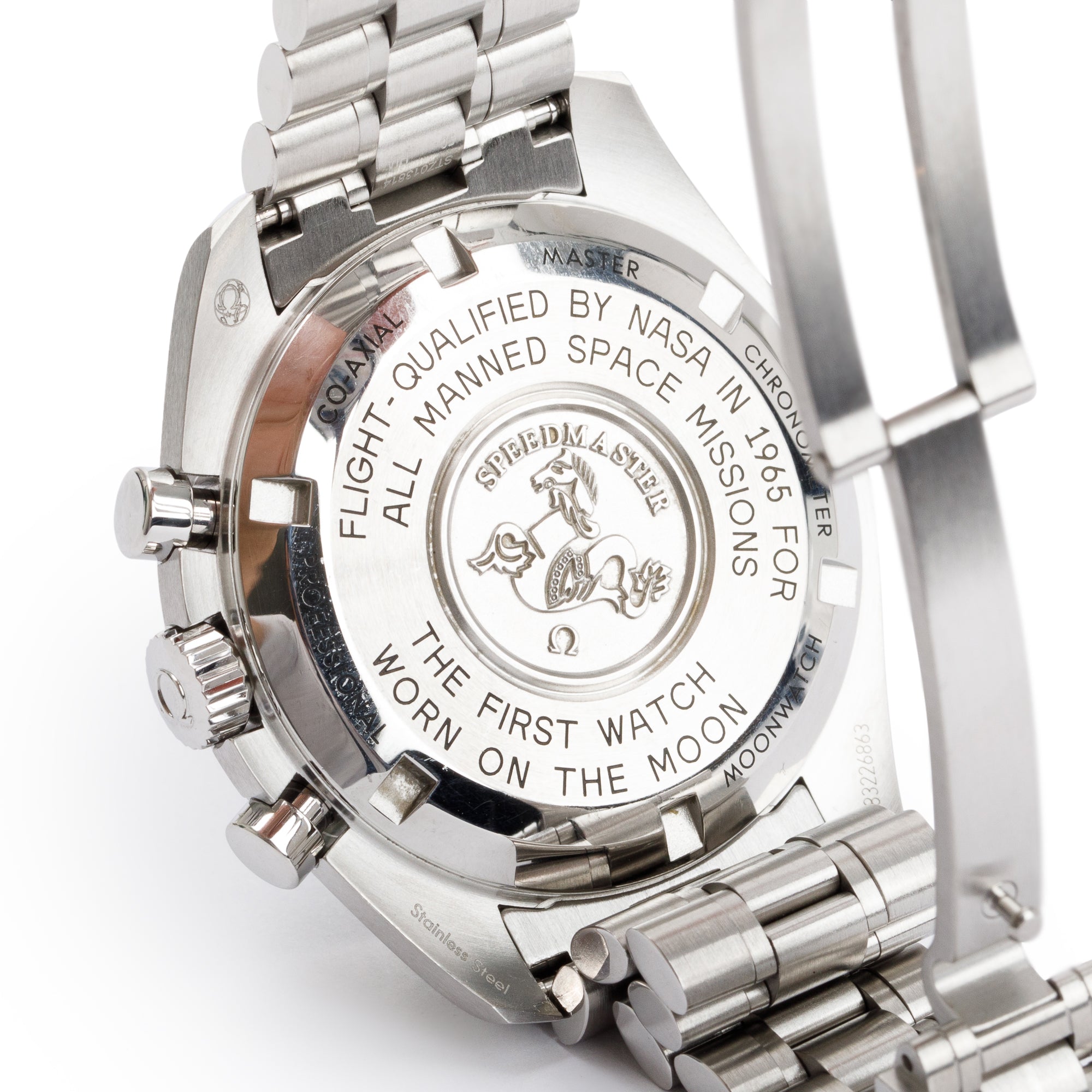 Omega Stainless Steel Speedmaster Moonwatch Professional Co-Axial Master Chronometer 42MM Chronograph Watch w/ Box & Papers