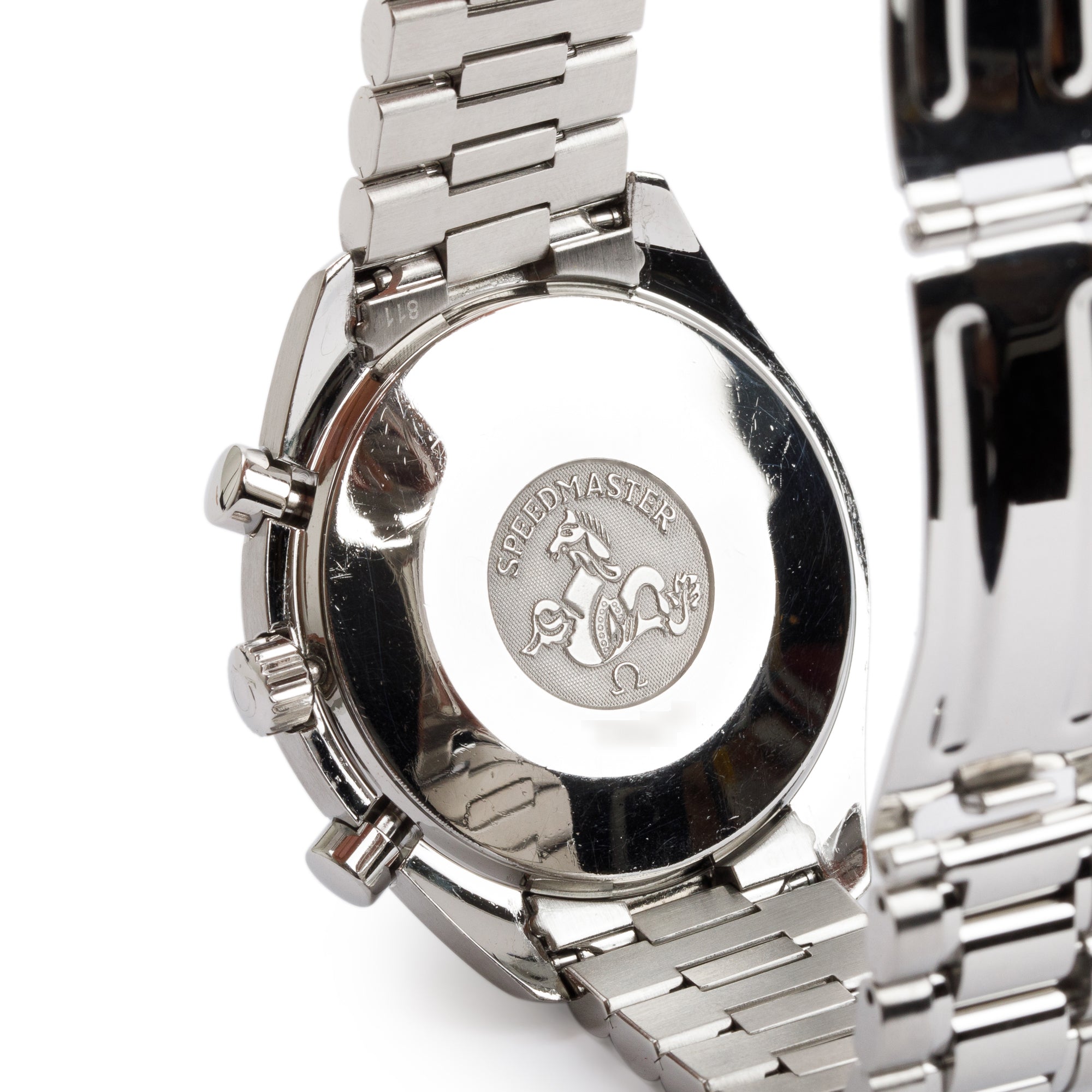 Omega Stainless Steel Speedmaster Reduced 39 MM Automatic Chronograph Watch w/ Card