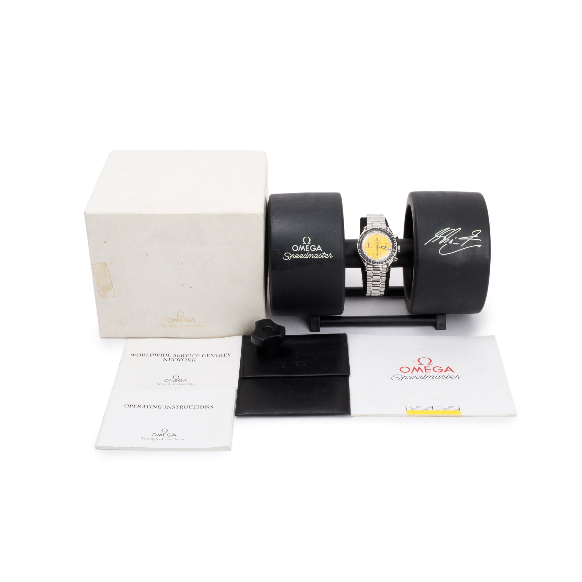 Omega Stainless Steel Speedmaster Reduced Michael Schumacher 39 MM Automatic Chronograph Watch w/ Box