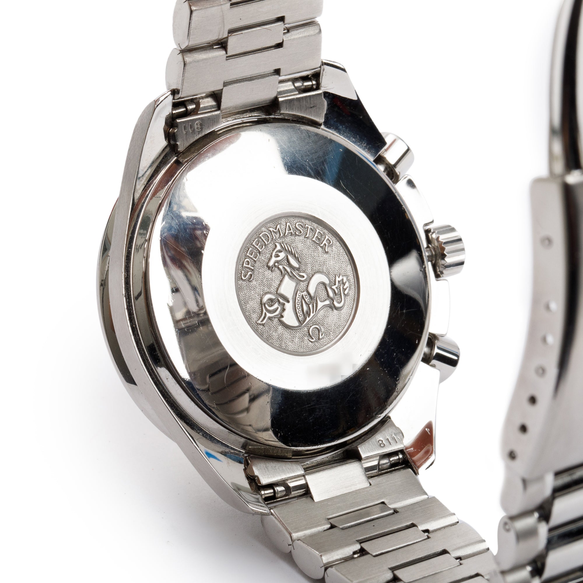 Omega Stainless Steel Speedmaster Reduced Michael Schumacher 39 MM Automatic Chronograph Watch w/ Box