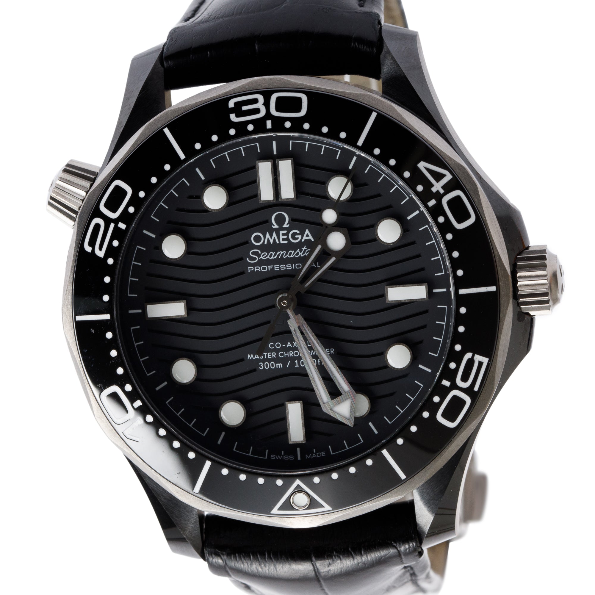 Omega Stainless Steel, Titanium & Black Ceramic Seamaster Co-Axial Master Chronometer 300M 43.5 MM Automatic Watch w/ Box