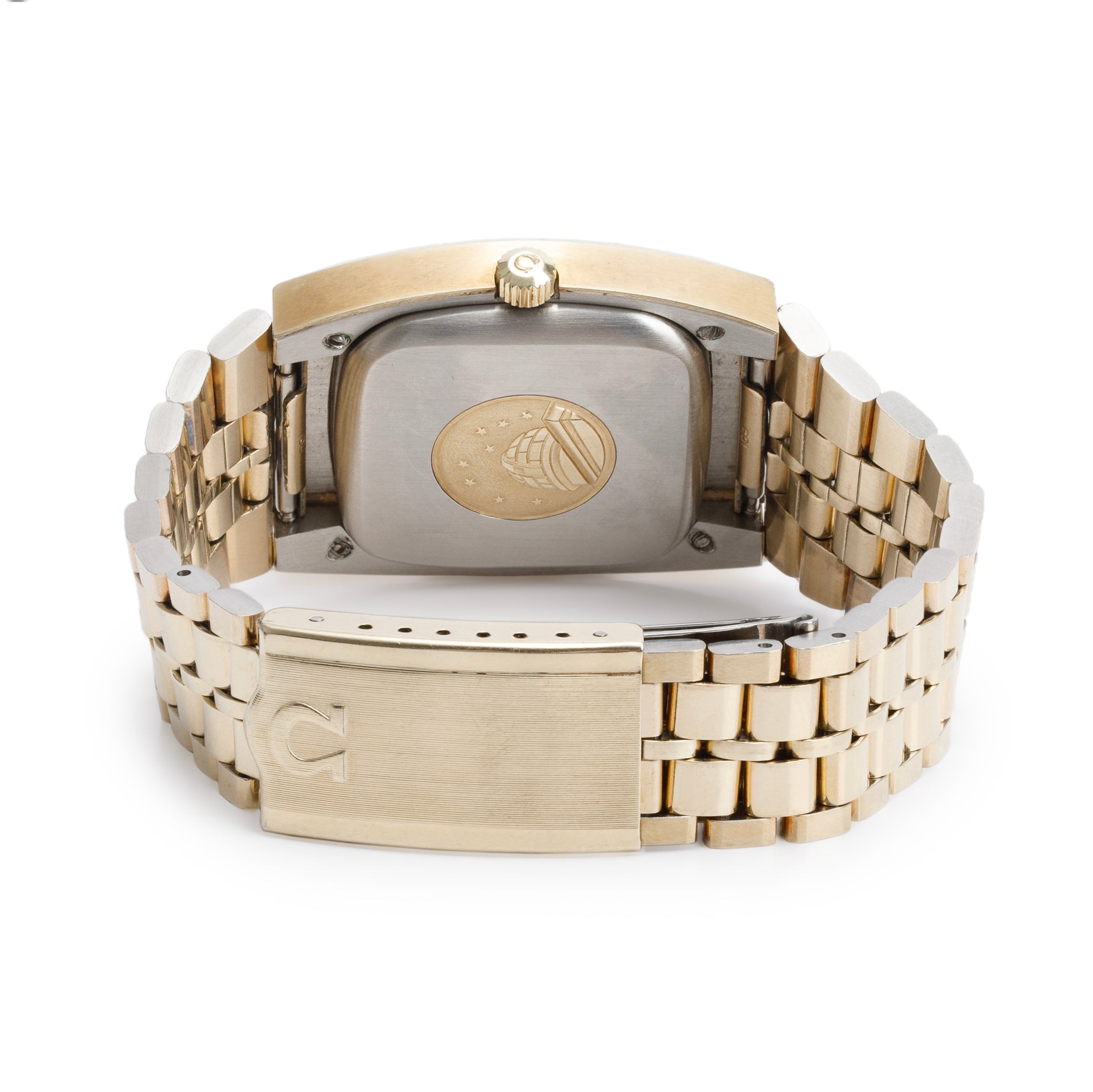 Omega Vintage 14k Gold-Plated Stainless Steel Constellation Chronometer Automatic Watch w/ Papers