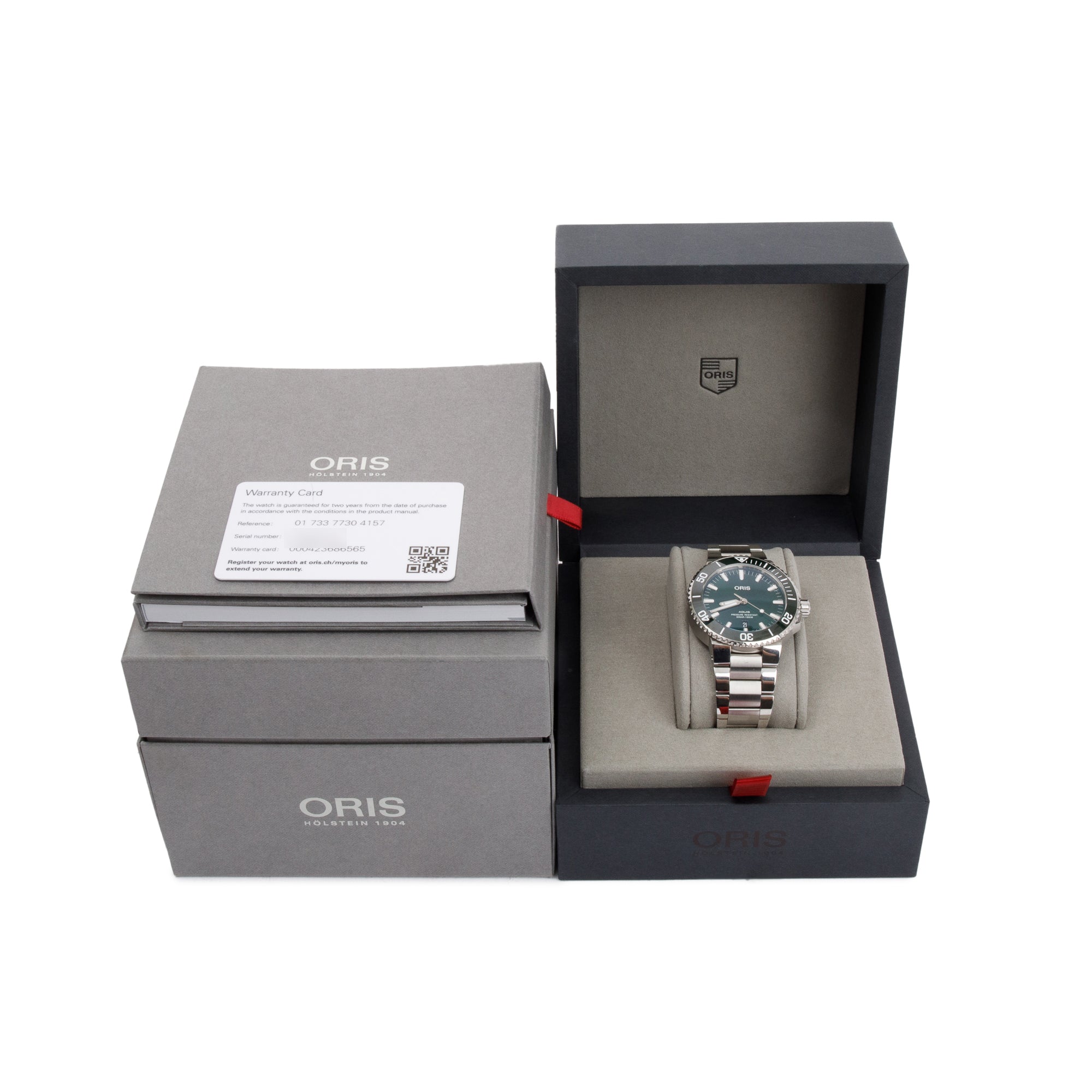 Oris Stainless Steel Aquis Date 43.5 MM Automatic Watch w/ Box & Papers