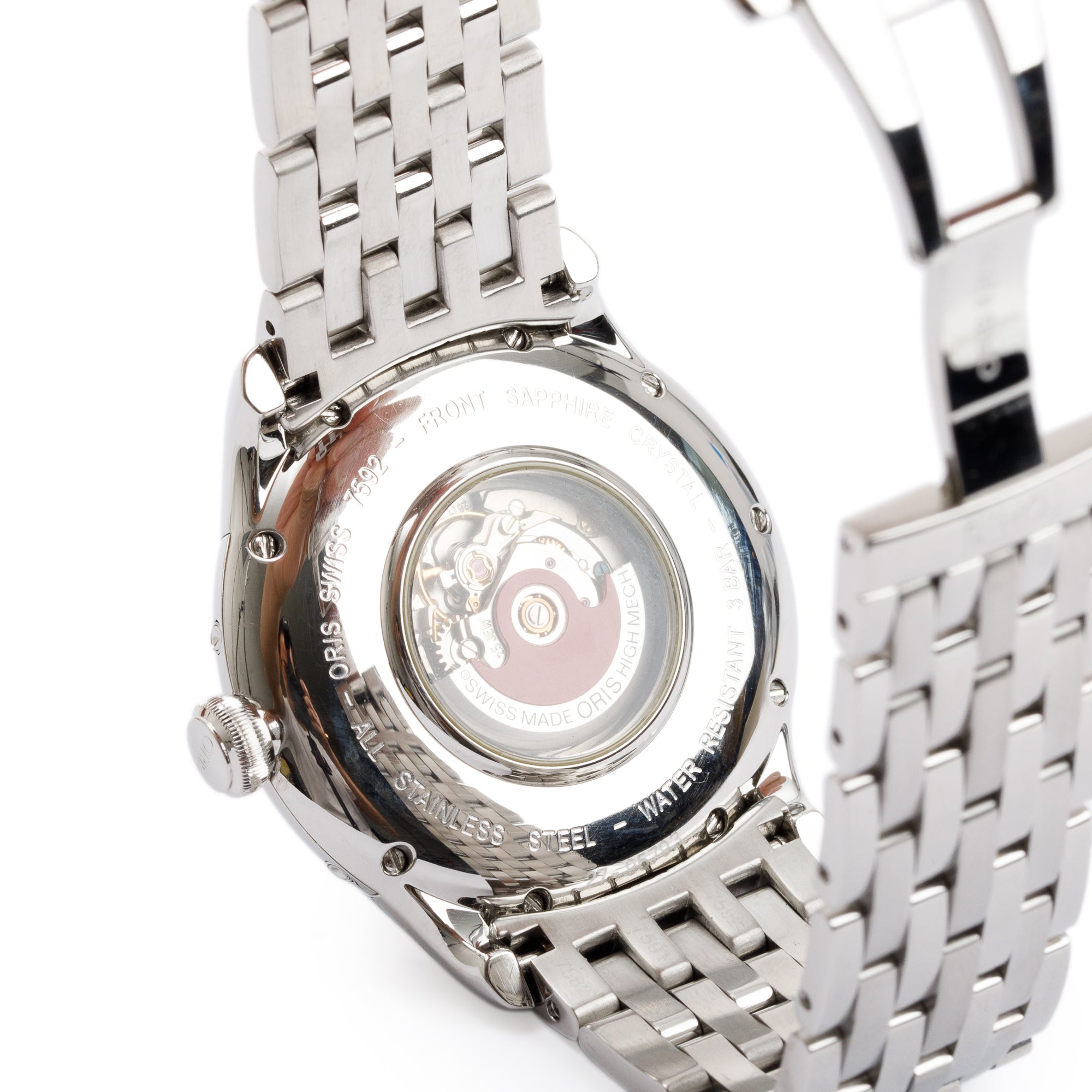 Oris Stainless Steel Artelier Complication 2007 GMT 40 MM Moonphase Automatic Watch w/ Box & Papers