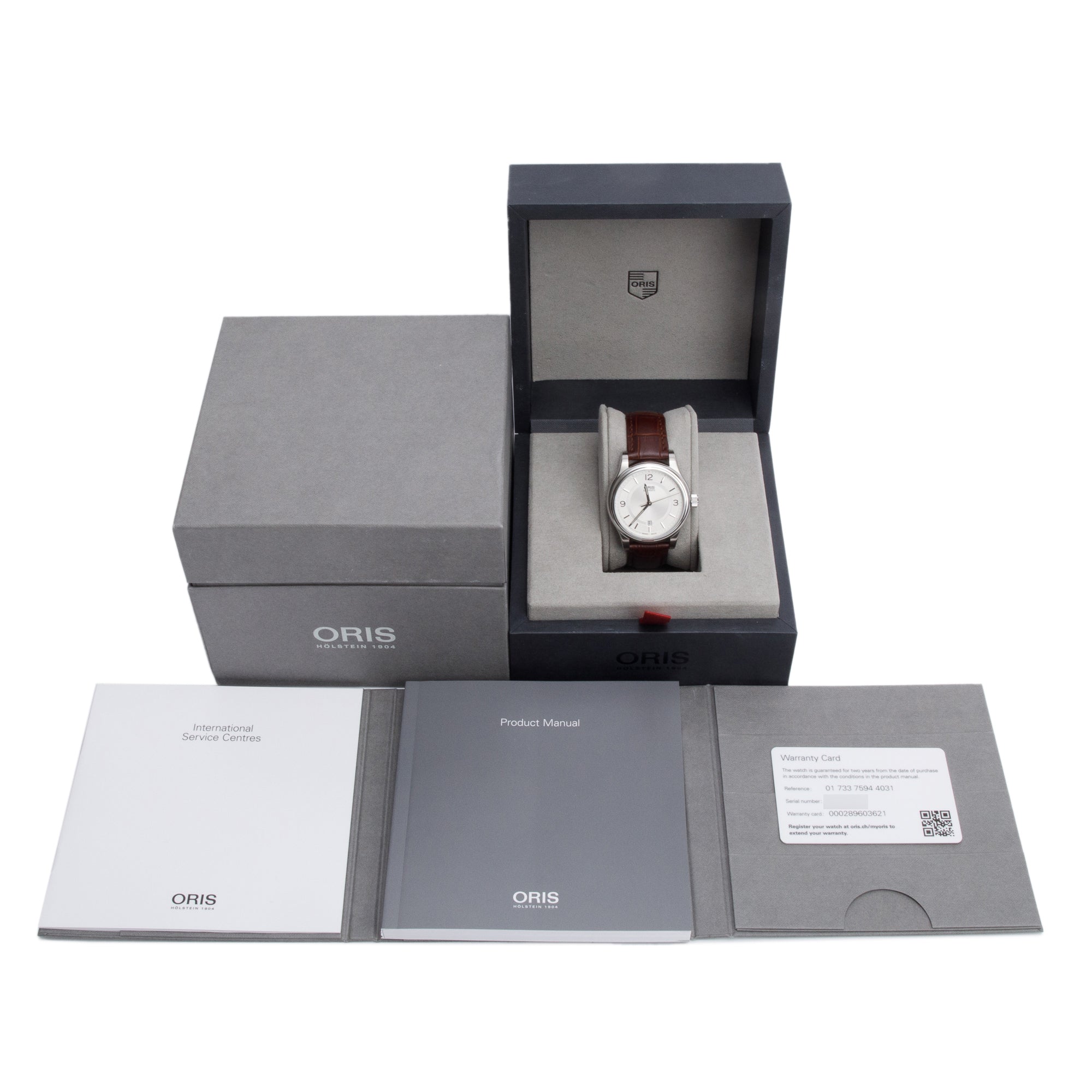 Oris Stainless Steel Classic Date 42 MM Automatic Watch w/ Box & Papers