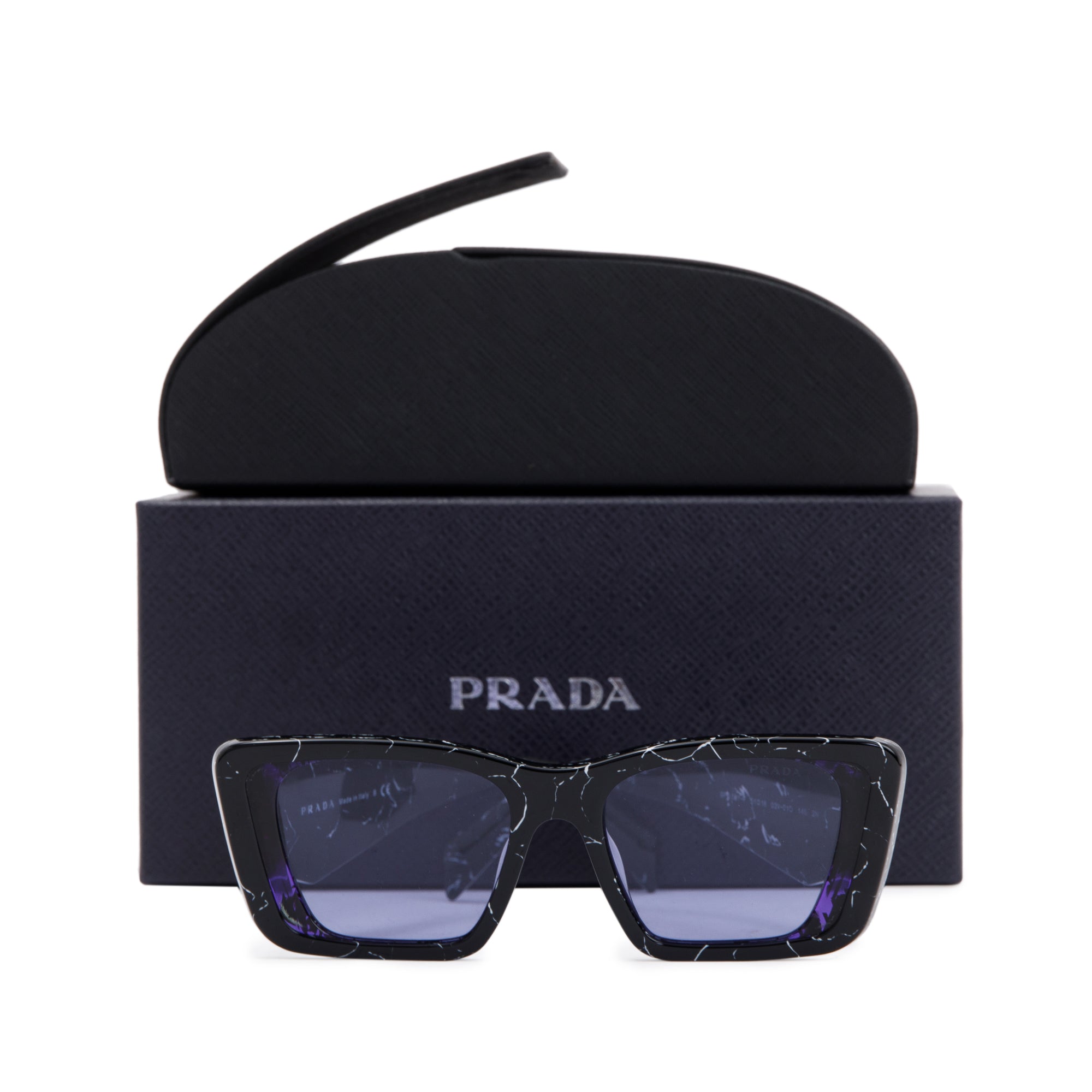 PRADA SPR 08Y-F Cat-Eye Symbole Sunglasses w/ Box & Case