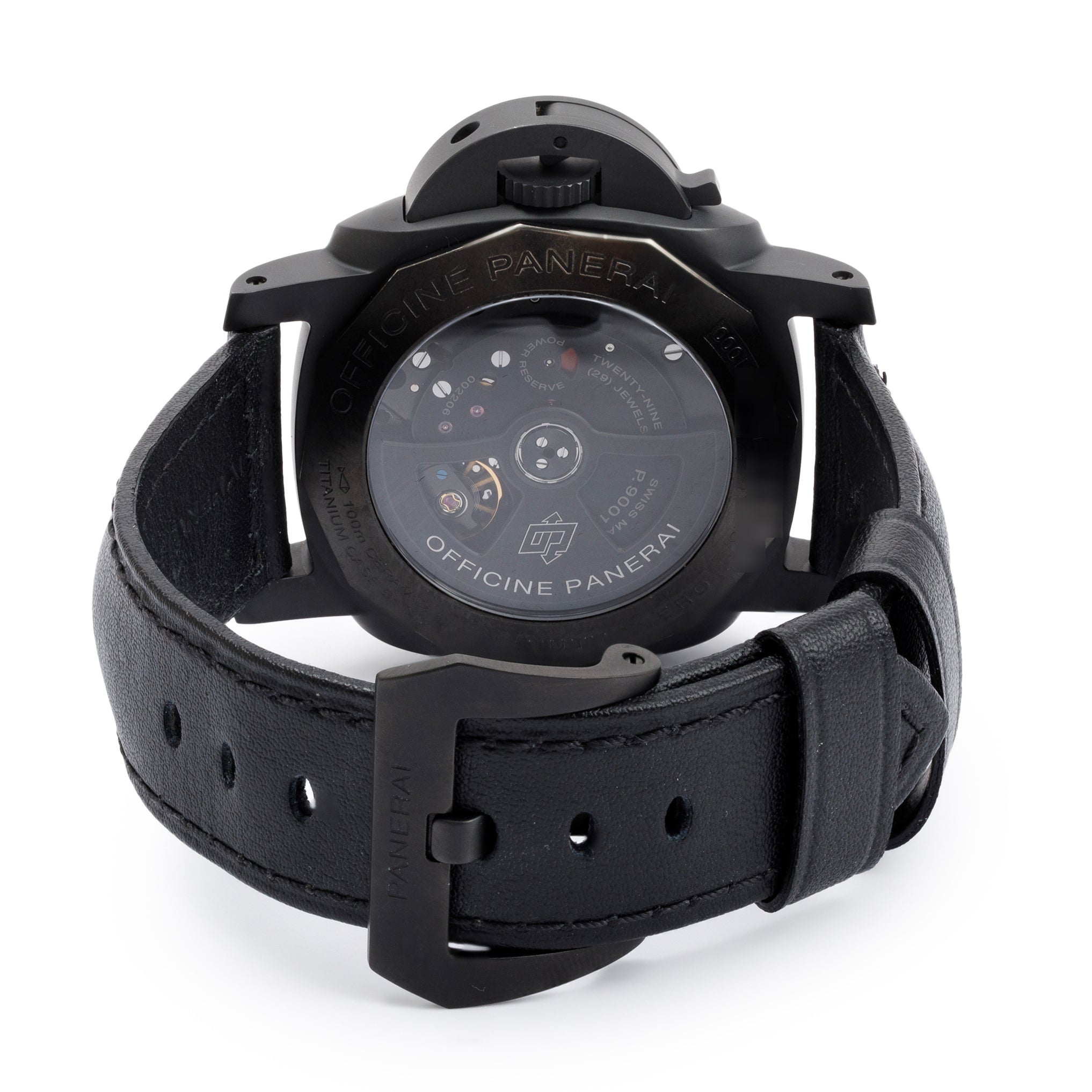 Panerai Black Ceramic Luminor 1950 3 Days PAM00438 44mm GMT Automatic Watch w/ Box & Papers