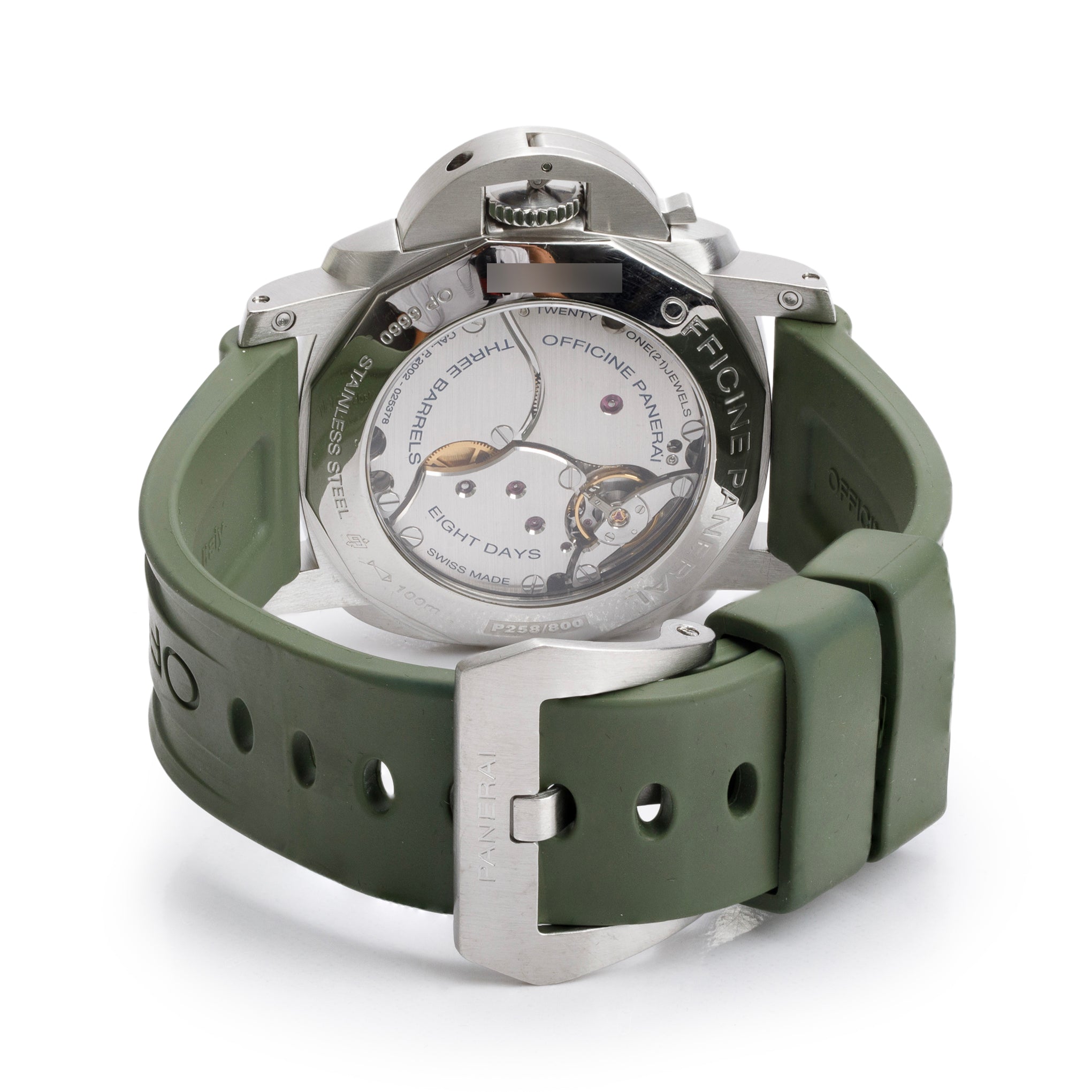 Panerai Stainless Steel Luminor 1950 8 Days GMT PAM00233 44mm Automatic Watch w/ Box & Papers