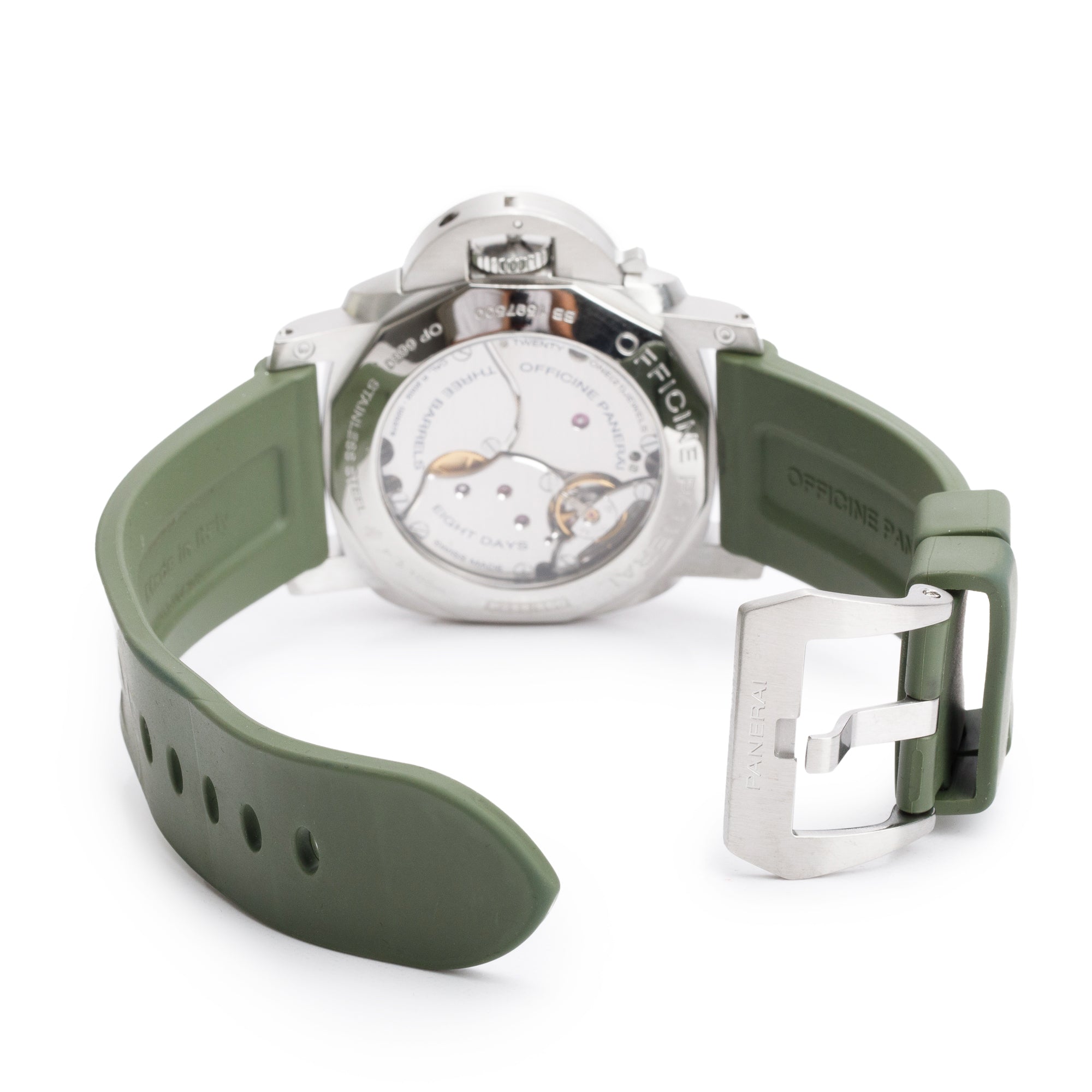 Panerai Stainless Steel Luminor 1950 8 Days GMT PAM00233 44mm Automatic Watch w/ Box & Papers