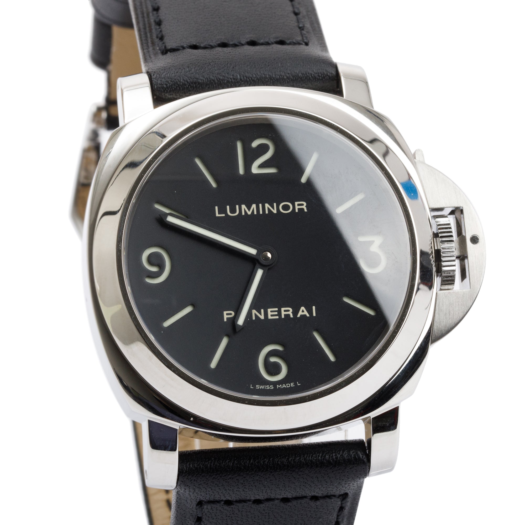 Panerai Stainless Steel Luminor Base PAM00112 44mm Automatic Watch w/ Box & Papers