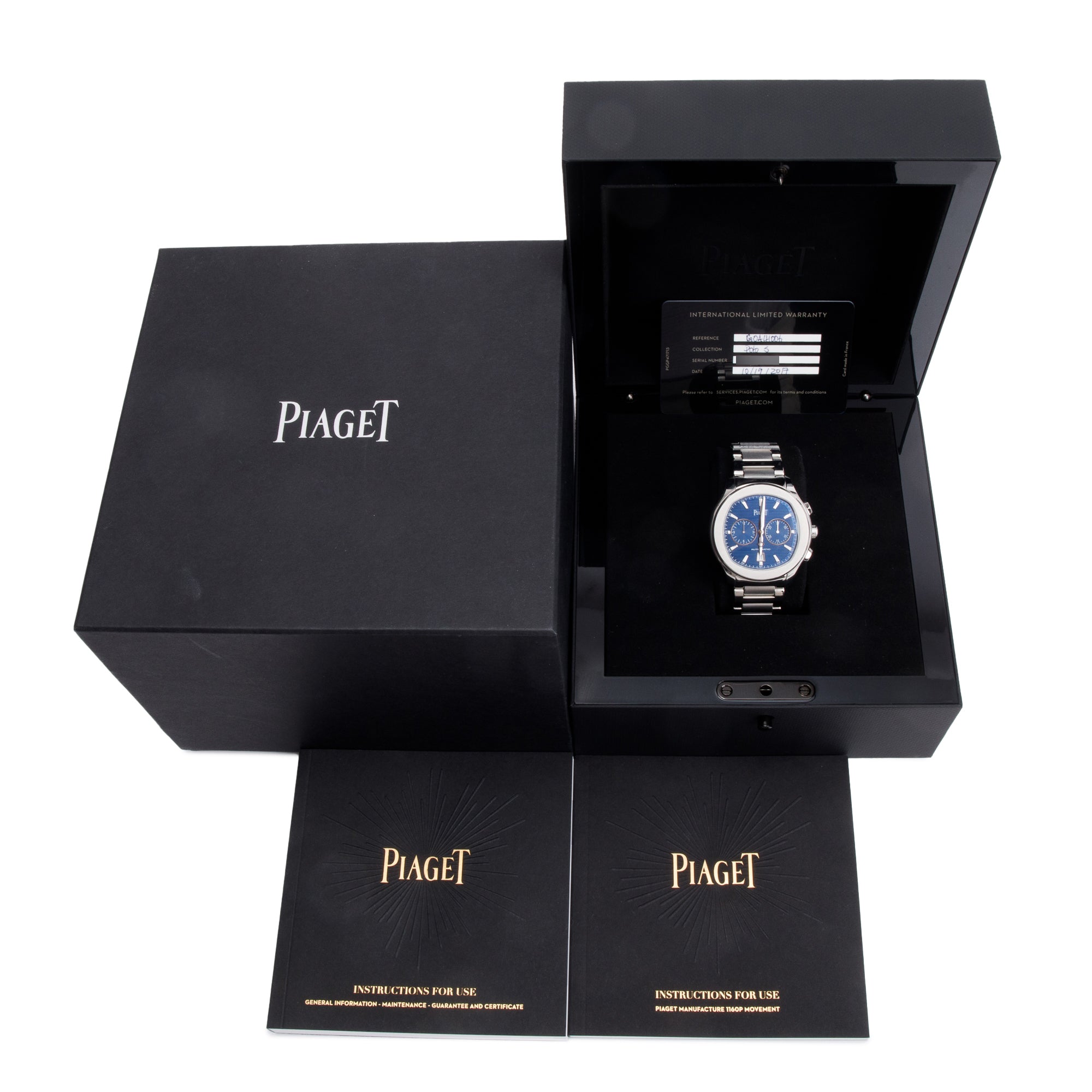 Piaget Stainless Steel Polo S Chronogrph 42 MM Automatic Watch w/ Box & Papers