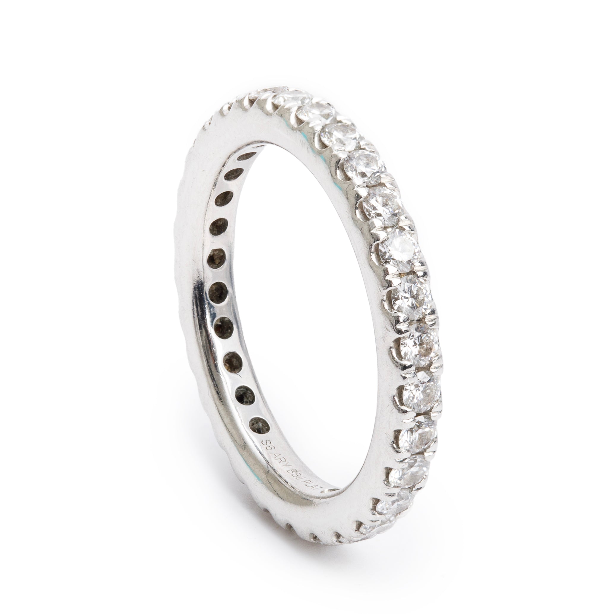 Platinum 1.20 tcw. Diamond Eternity Band Ring, Size 6