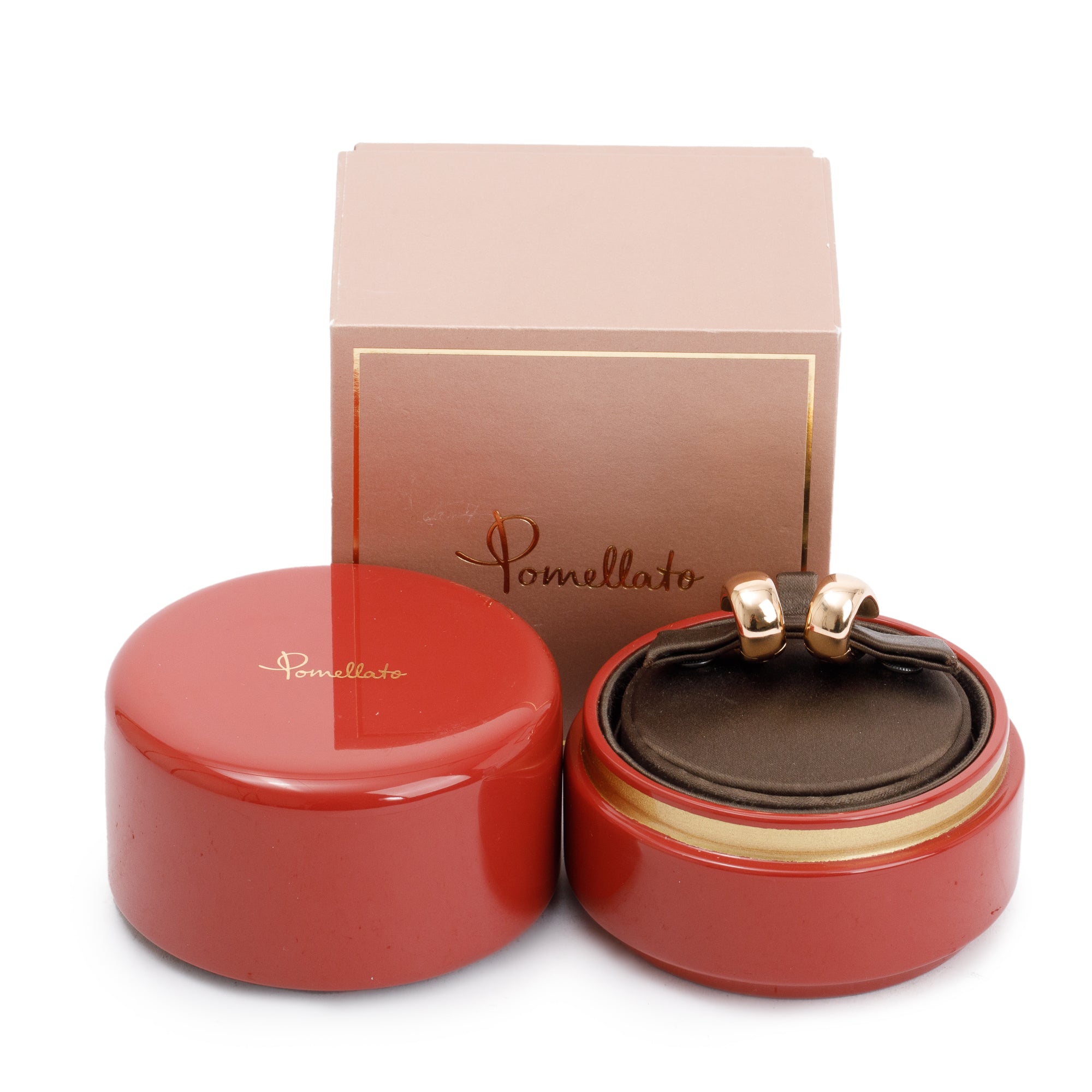 Pomellato 18k Rose Gold Iconica Huggie Earrings w/ Box