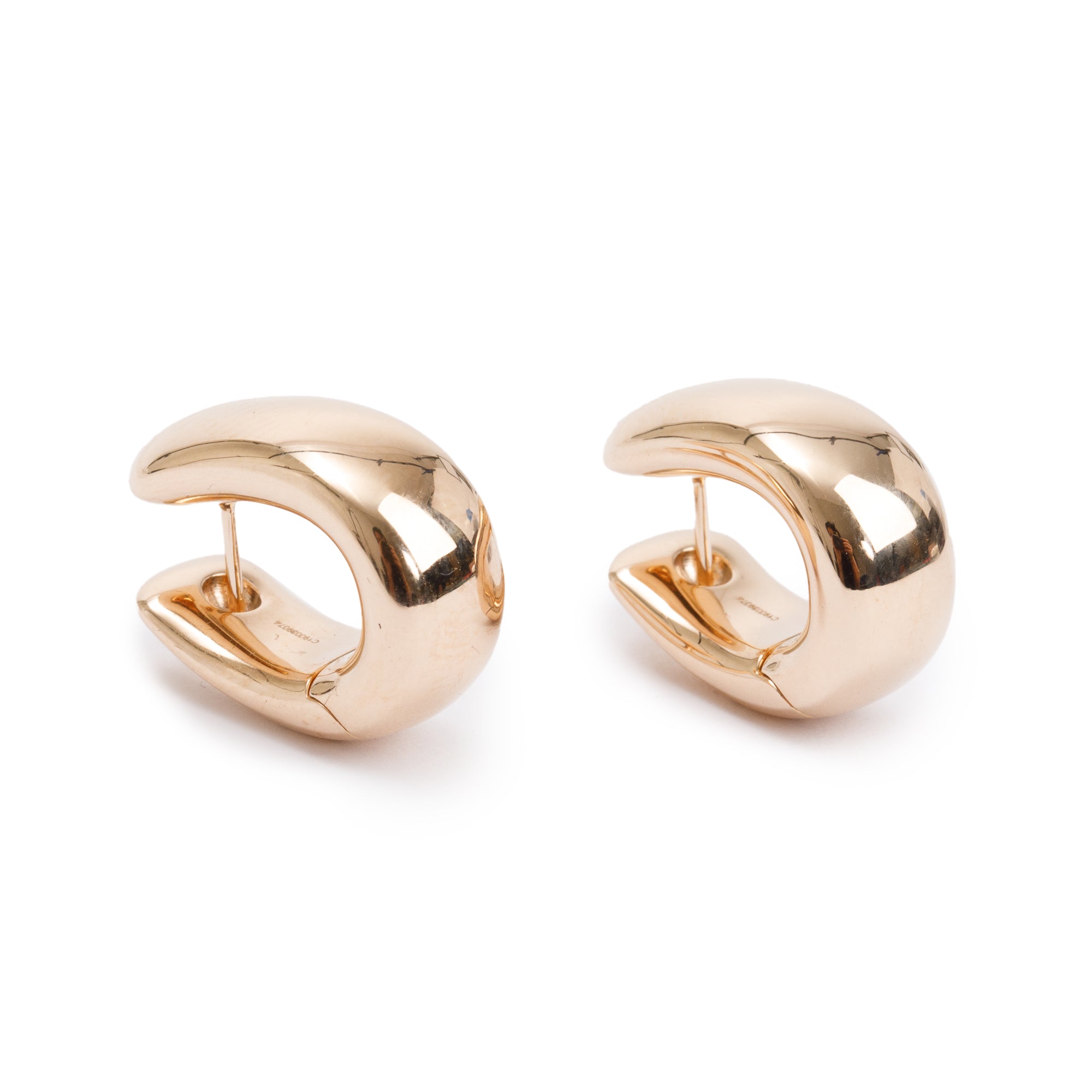 Pomellato 18k Rose Gold Iconica Huggie Earrings w/ Box