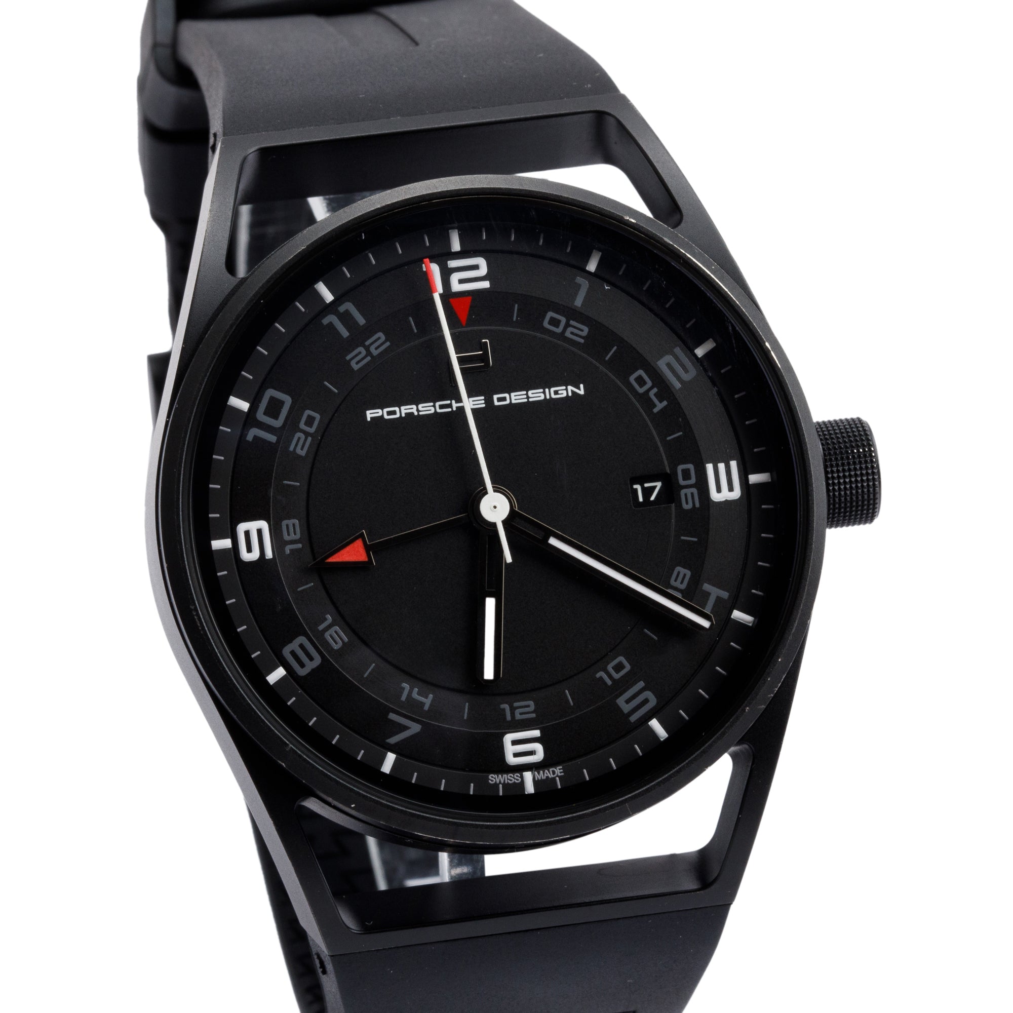 Porsche Design Black Titanium 1919 42 MM GMT Automatic Watch w/ Box & Papers