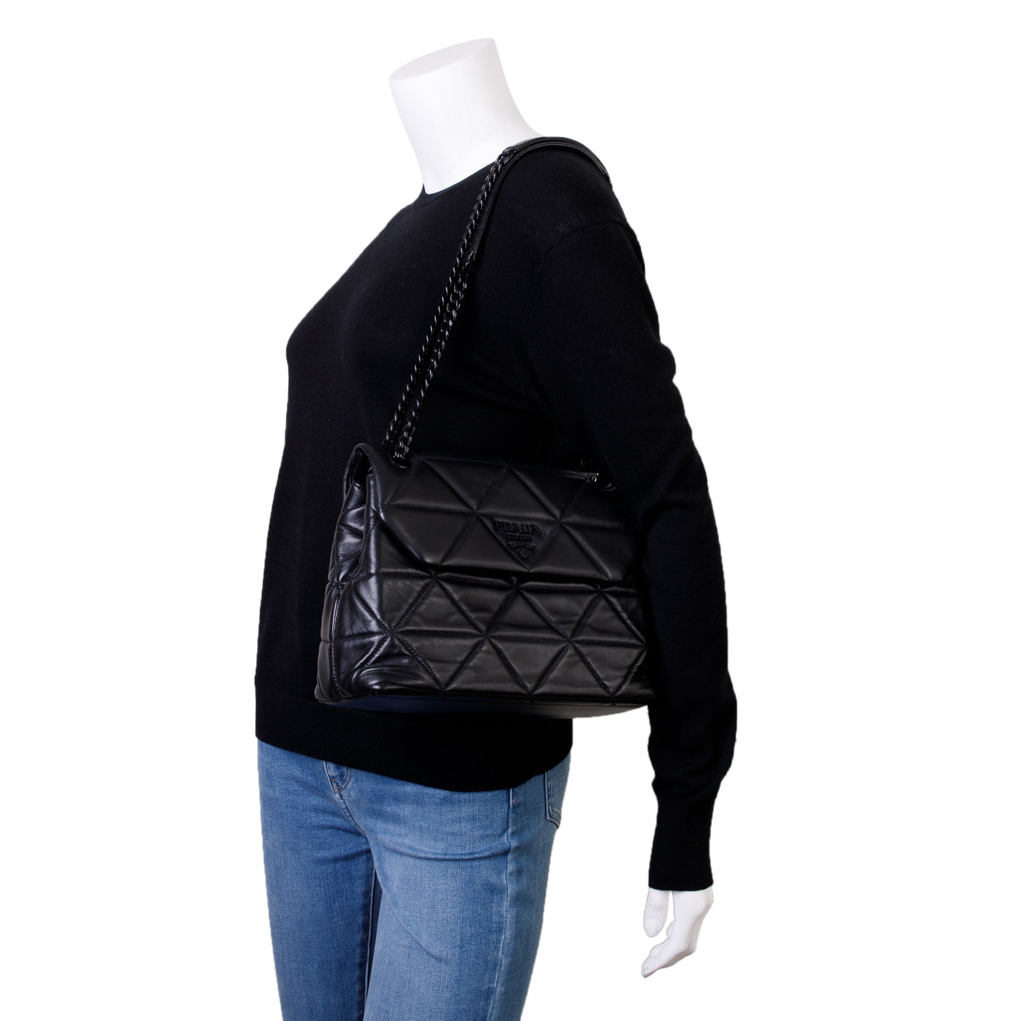 Prada 2020 Black Nappa Leather Spectrum Bag w/ Box & Authenticity Card