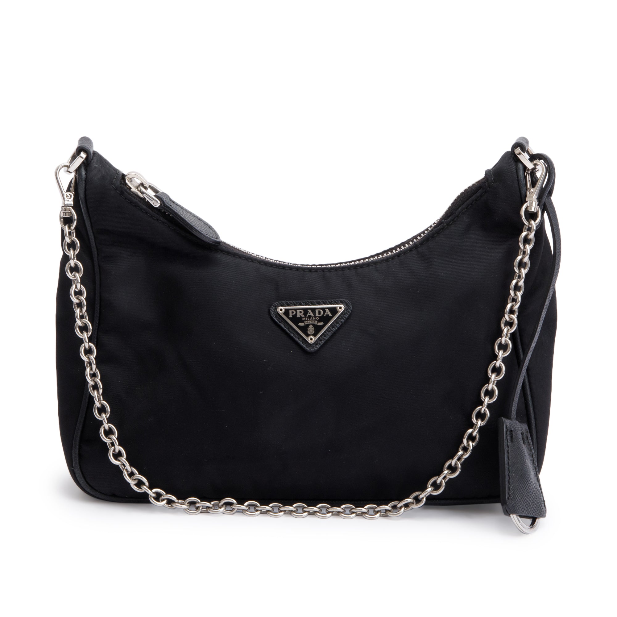 Prada 2020 Black Re-Edition 2005 Re-Nylon Shoulder Bag w/ Authenticity Card