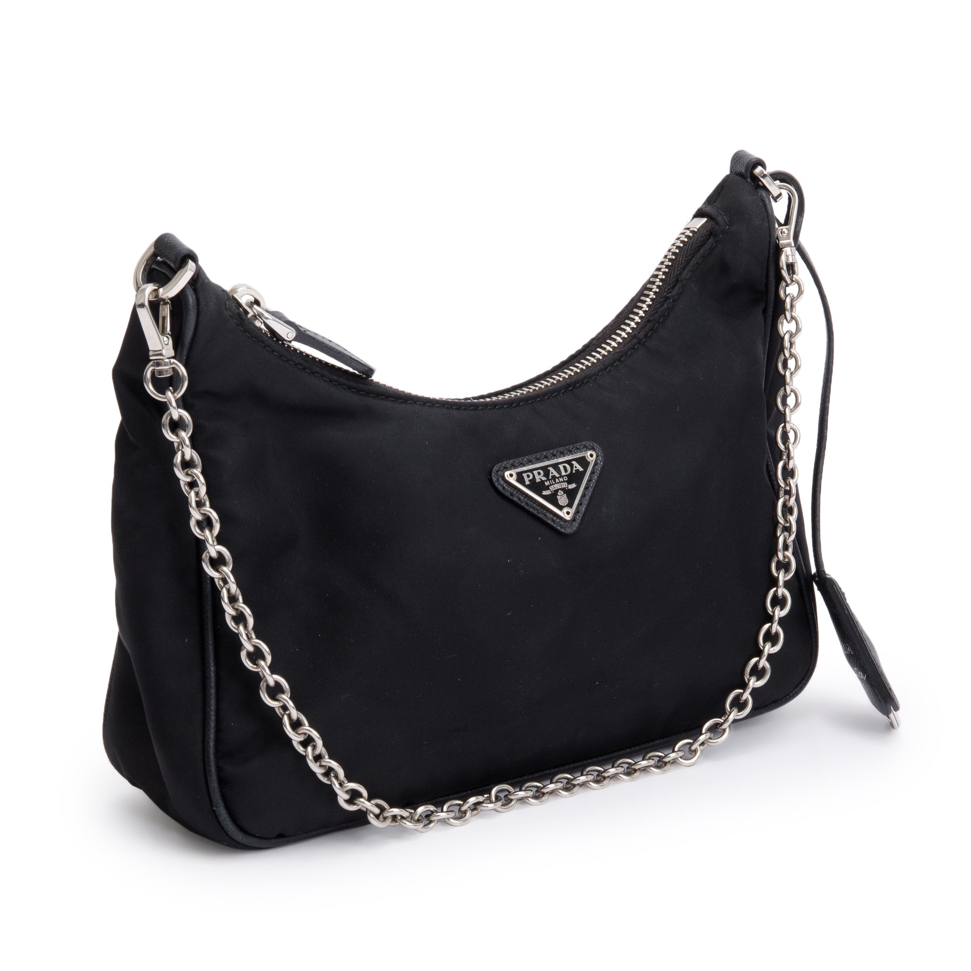 Prada 2020 Black Re-Edition 2005 Re-Nylon Shoulder Bag w/ Authenticity Card