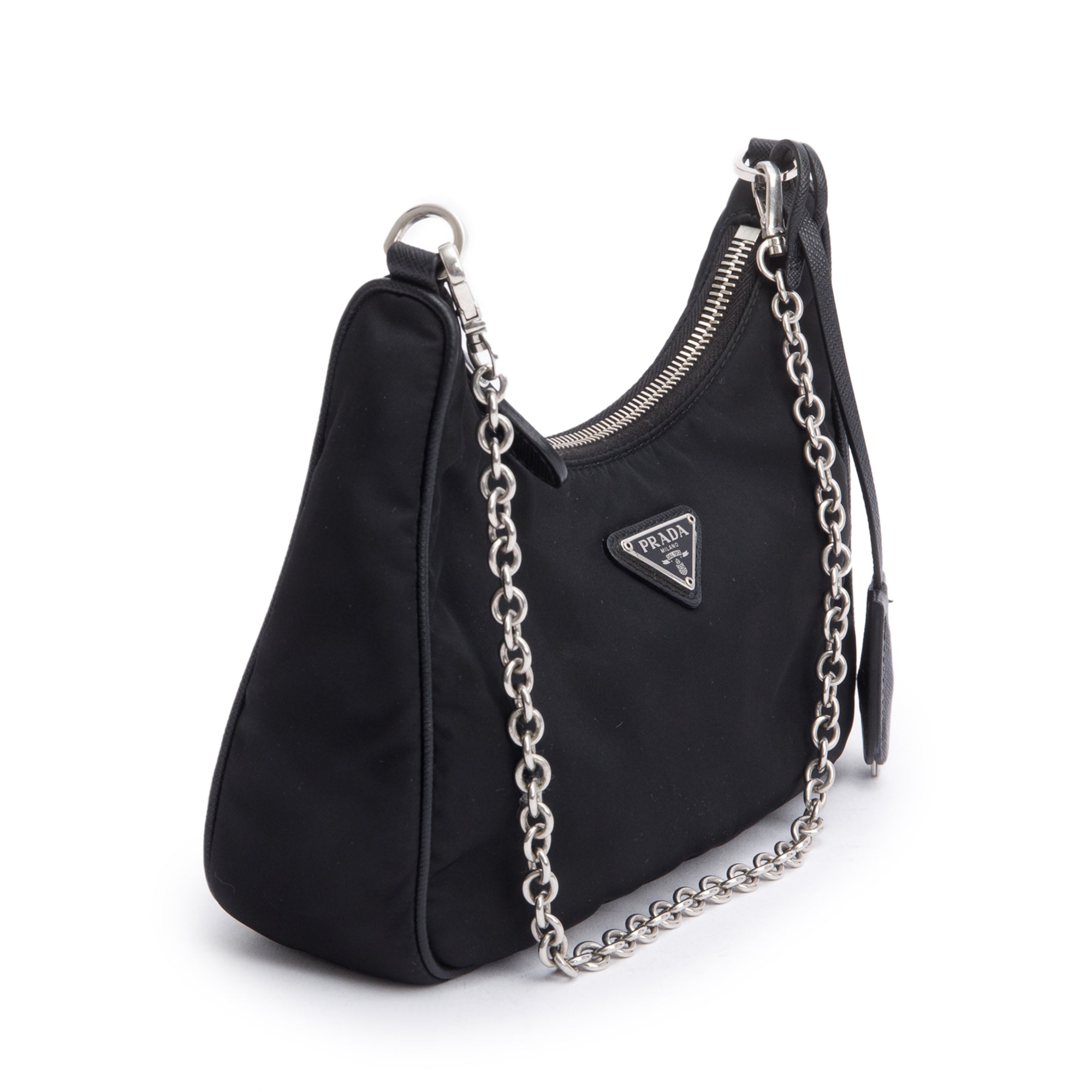 Prada 2020 Black Re-Edition 2005 Re-Nylon Shoulder Bag w/ Box, Receipt, & Authenticity Card