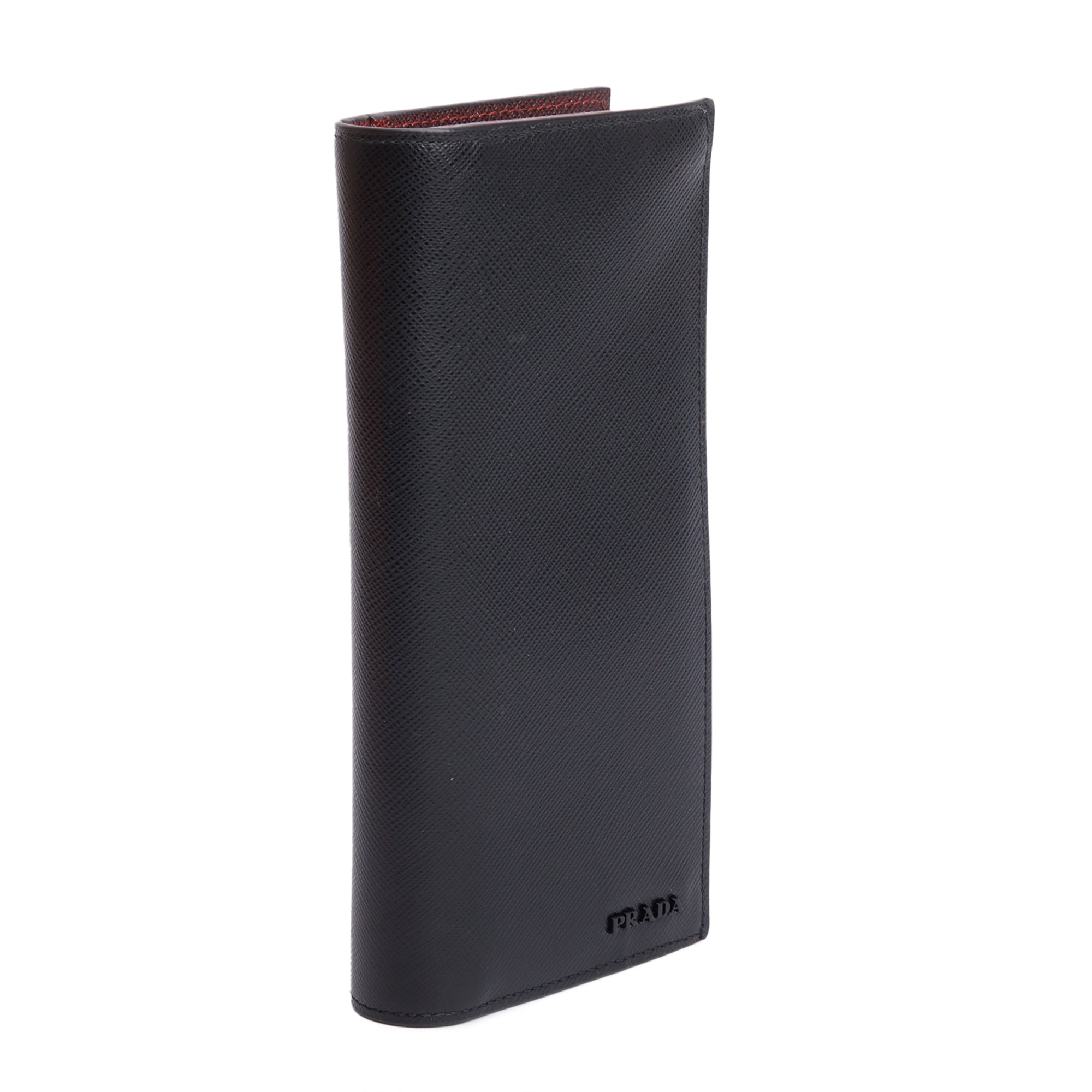 Prada 2020 Black Saffiano Cuir Bifold Long Wallet w/ Box & Authenticity Card