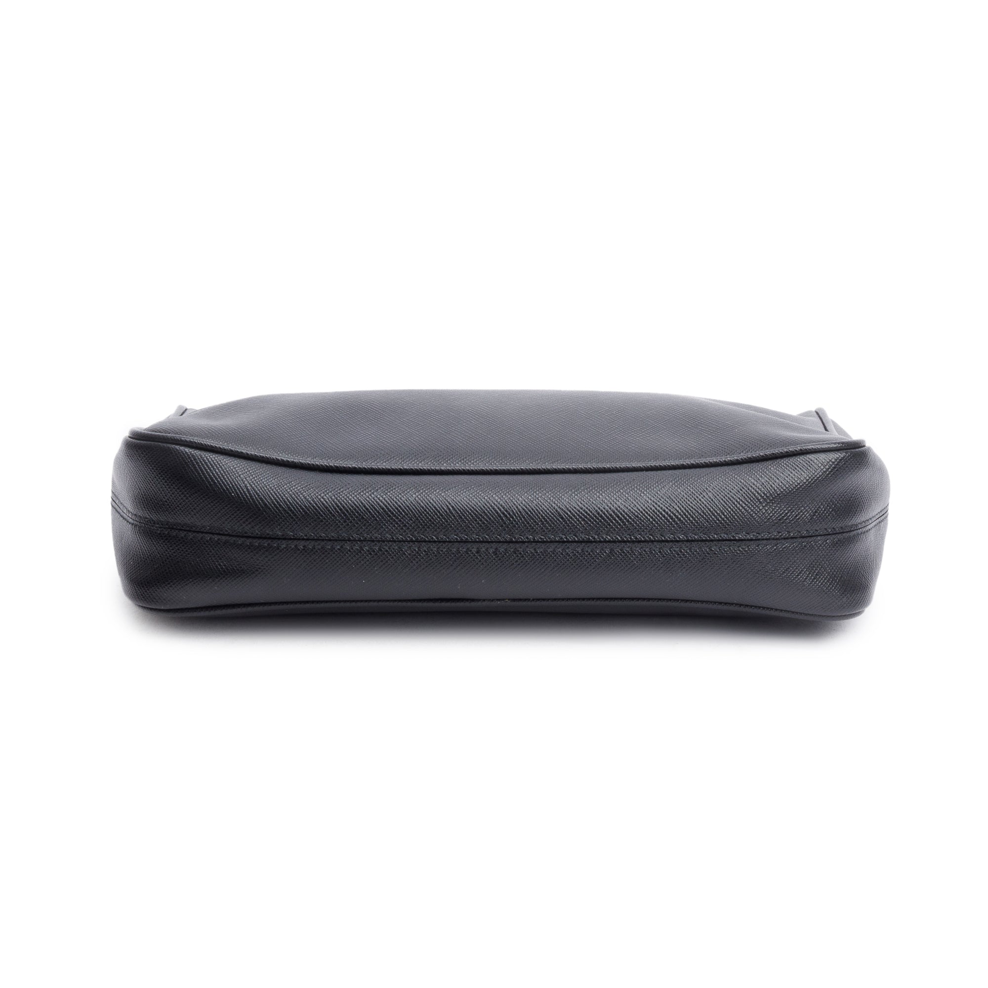 Prada 2020 Black Saffiano Travel Pocket Zippered Shoulder Bag w/ Authenticity Card