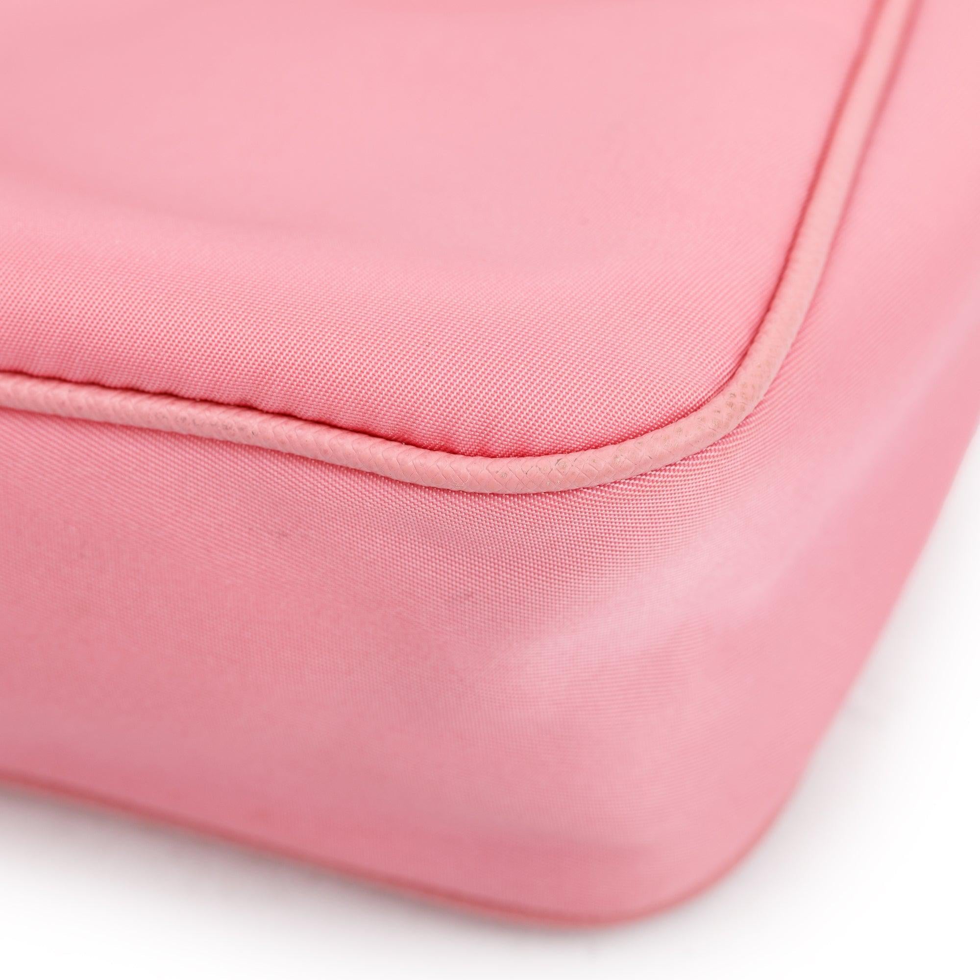 Prada 2020 Pink Re-Edition 2005 Re-Nylon Shoulder Bag w/ Authenticity Card
