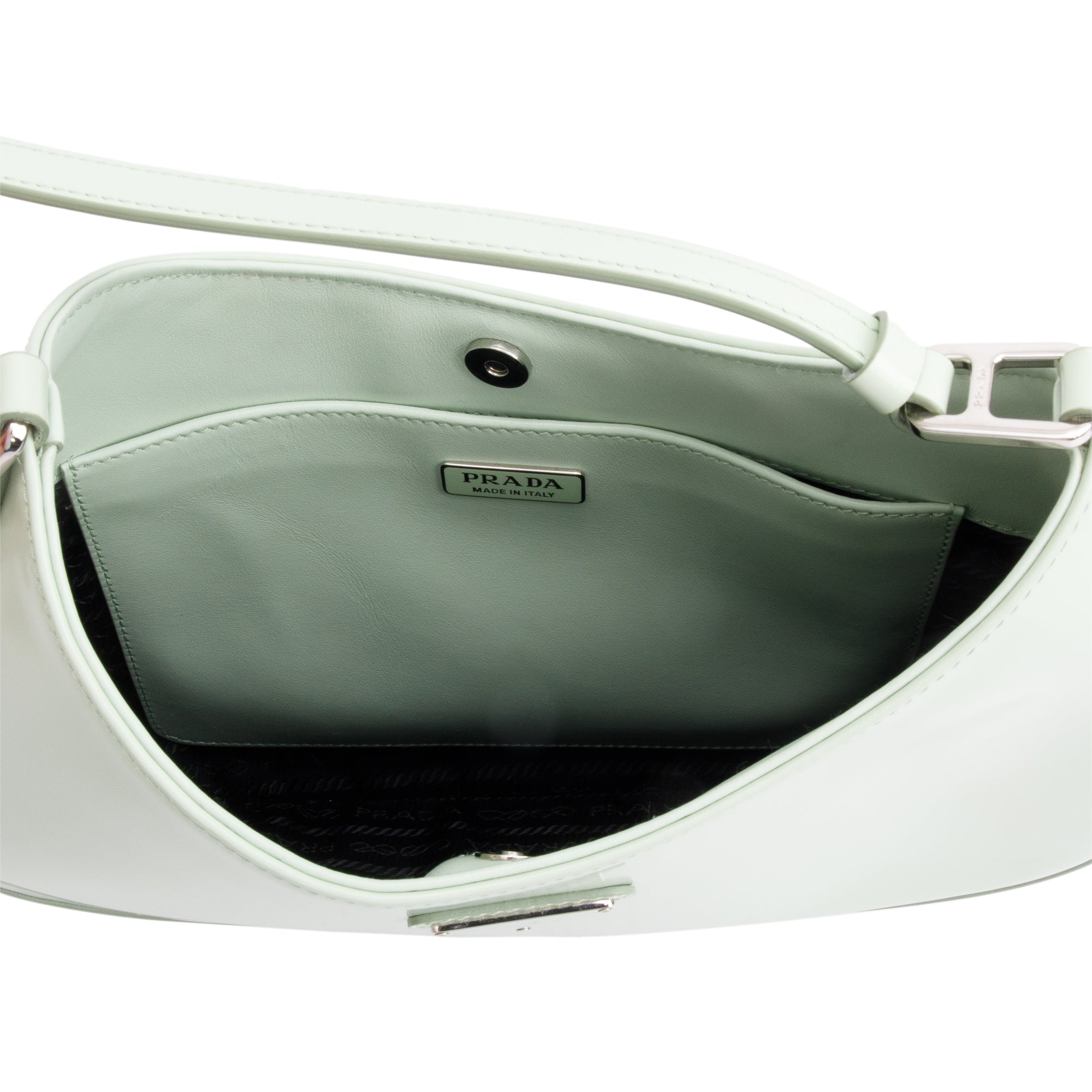 Prada 2021 Aqua Spazzolato Leather Cleo Bag w/ Authenticity Card