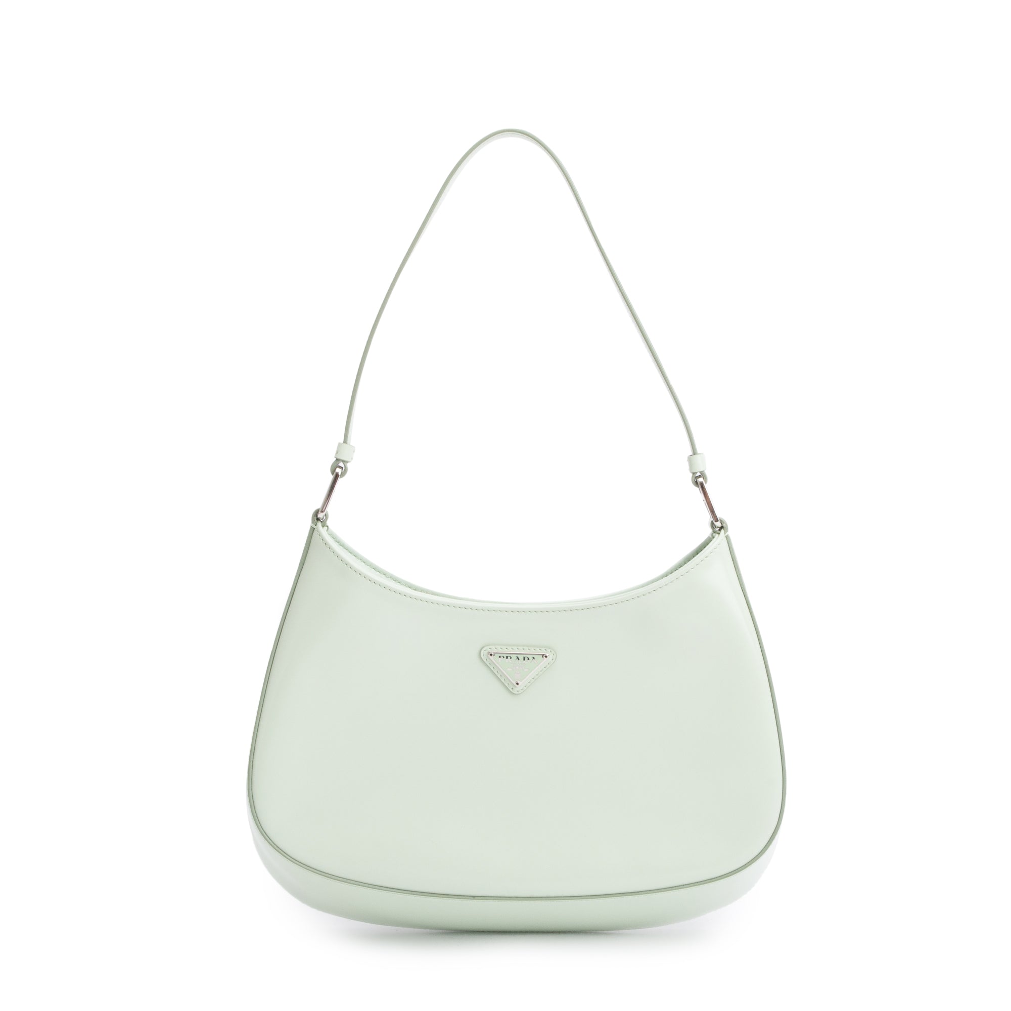 Prada 2021 Aqua Spazzolato Leather Cleo Bag w/ Authenticity Card