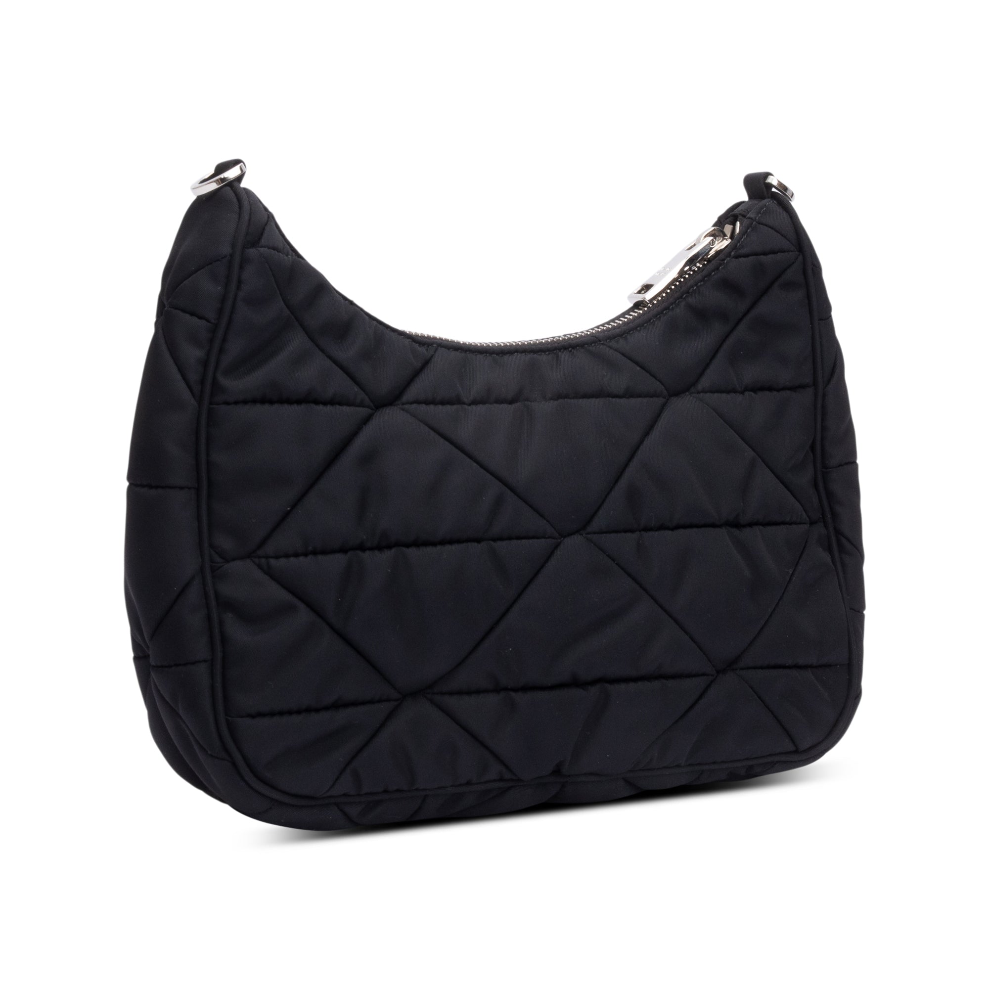 Prada 2021 Black Padded Re-Nylon Shoulder Bag w/ Authenticity Card