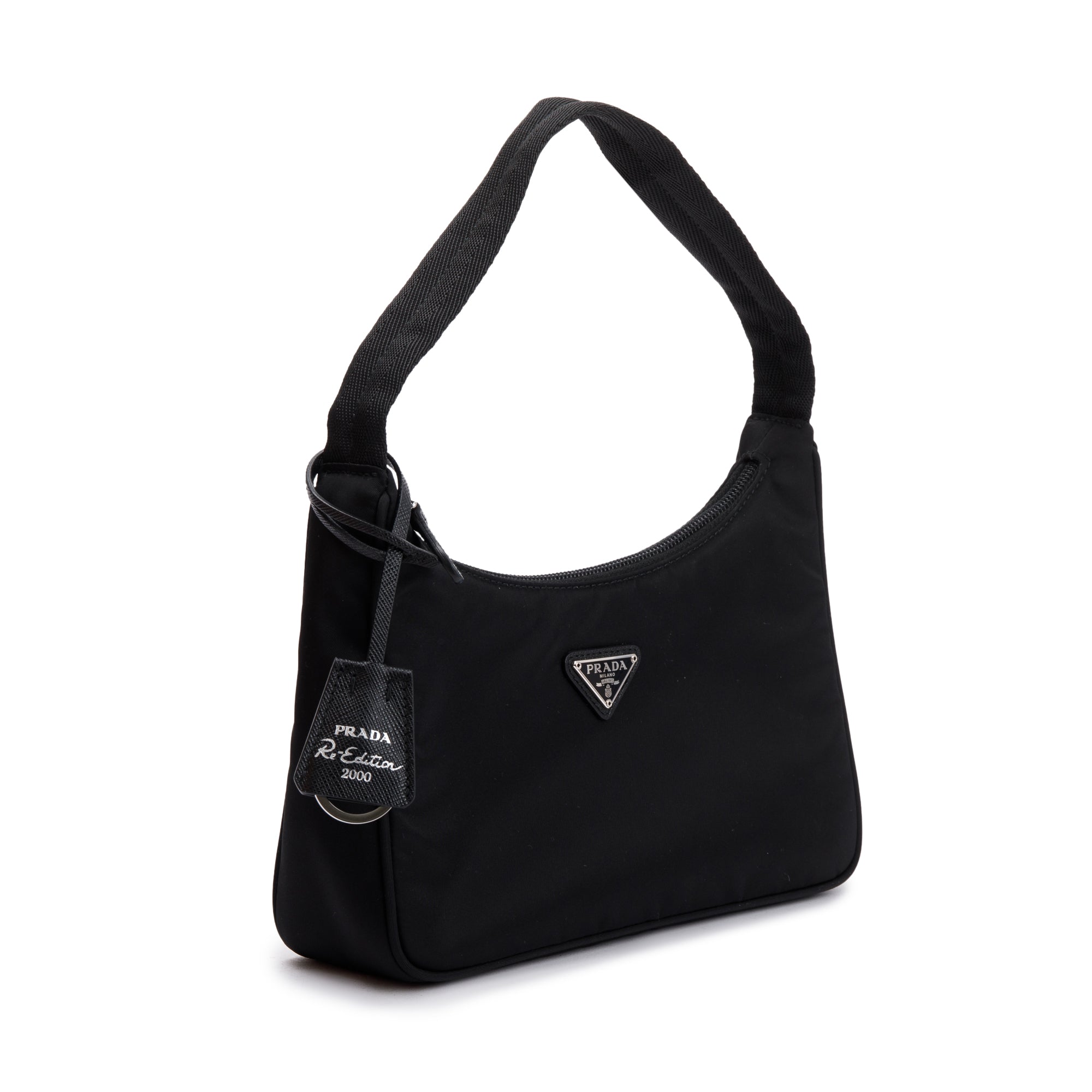 Prada 2021 Black Re-Edition 2000 Re-Nylon Mini Bag w/ Authenticity Card