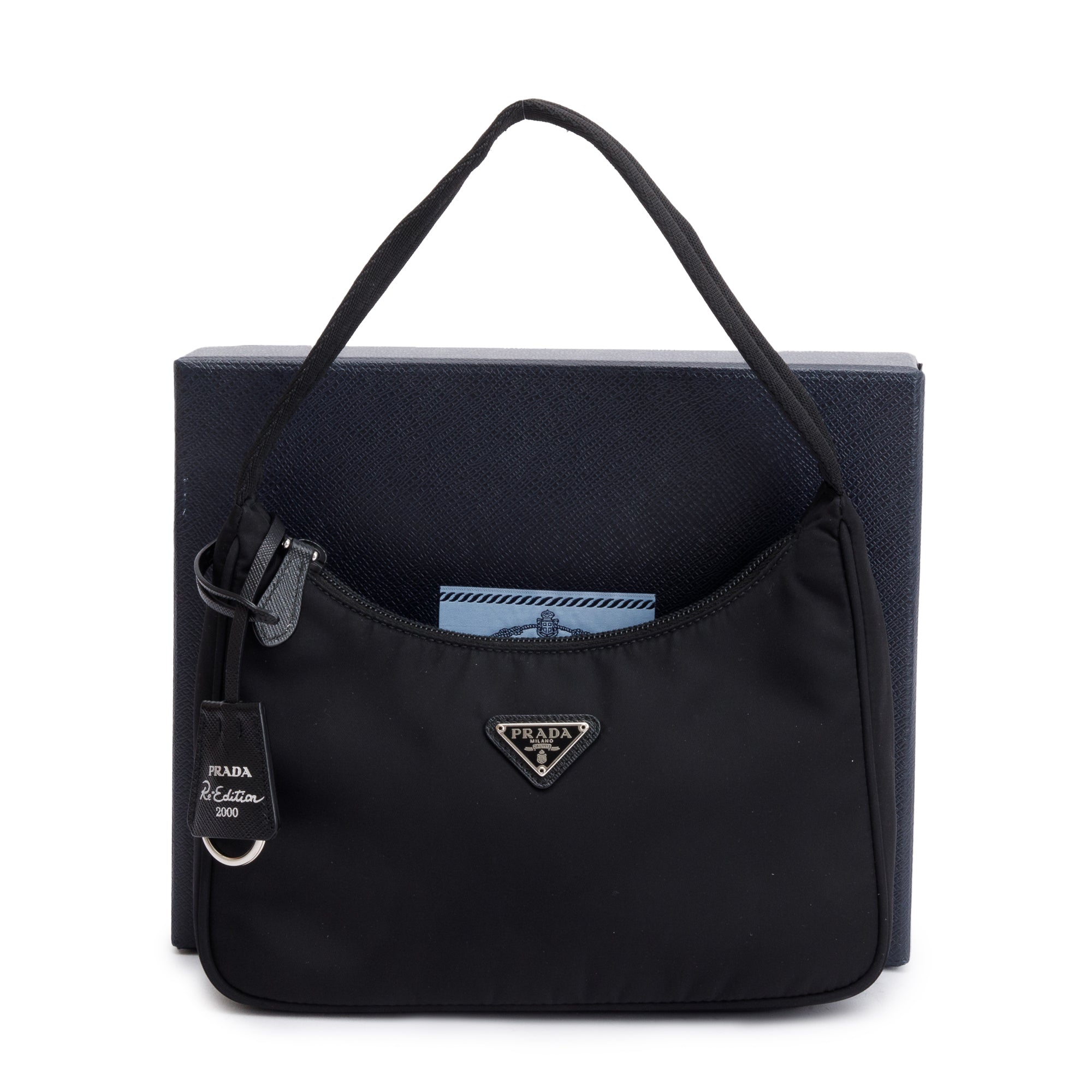Prada 2021 Black Re-Edition 2000 Re-Nylon Mini Bag w/ Box & Authenticity Card