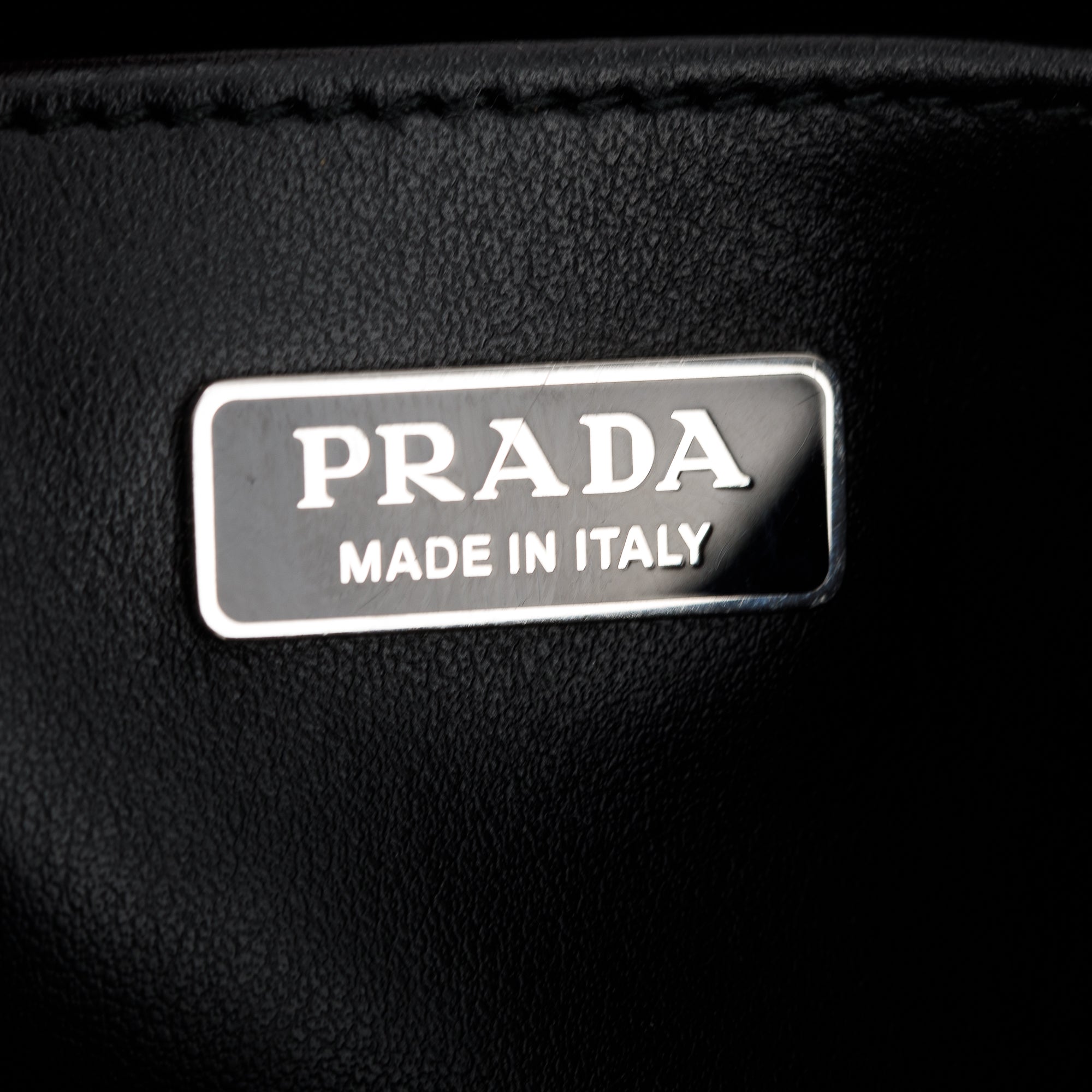 Prada 2021 Black Spazzolato Leather Cleo Bag w/ Authenticity Card