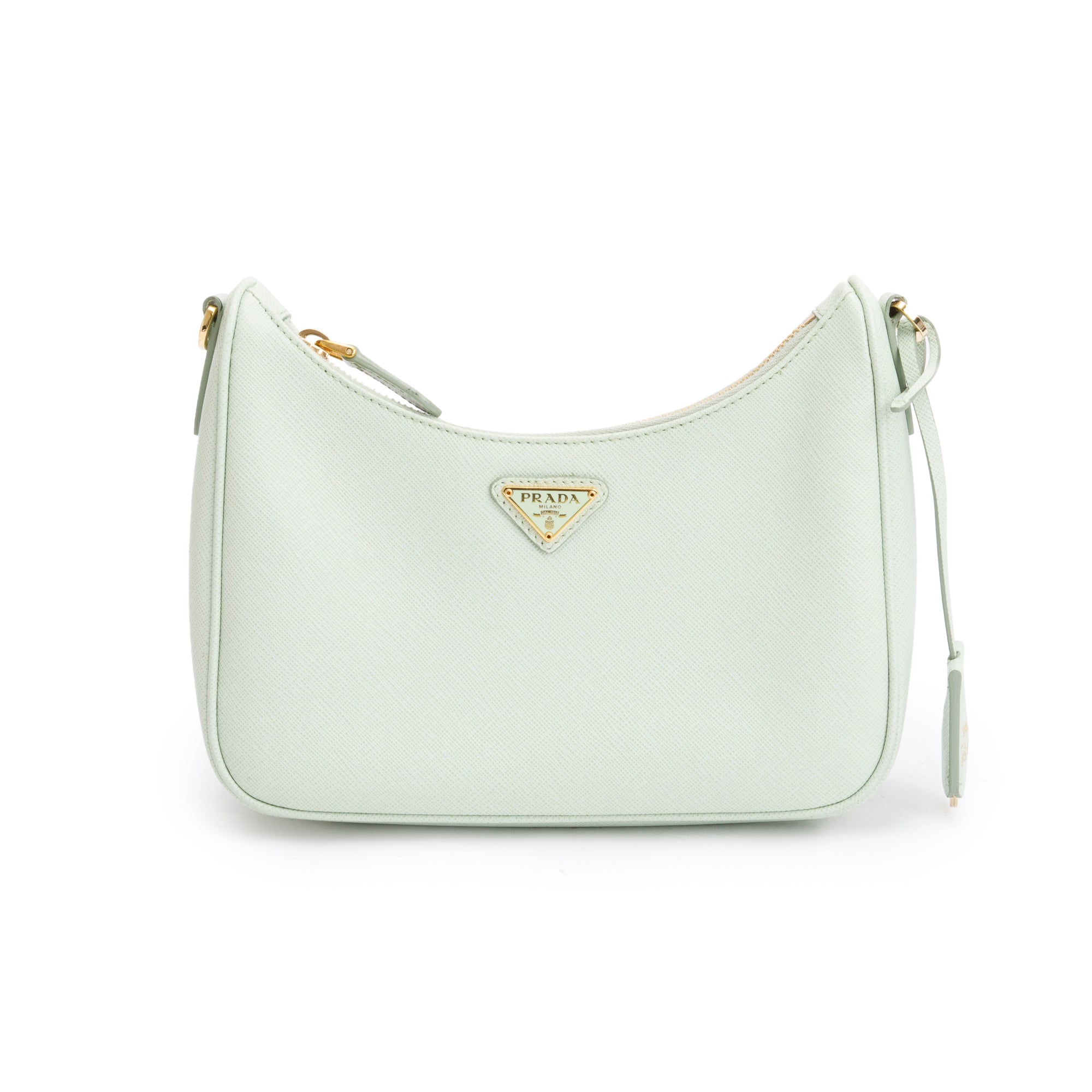 Prada 2021 Light Green Saffiano Leather Re-Edition 2005 Shoulder Bag