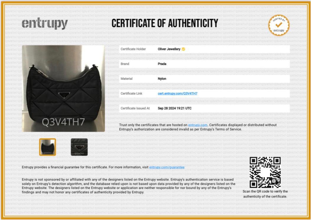 Prada 2022 Black Padded Re-Nylon Shoulder Bag w/ Box & Authenticity Card