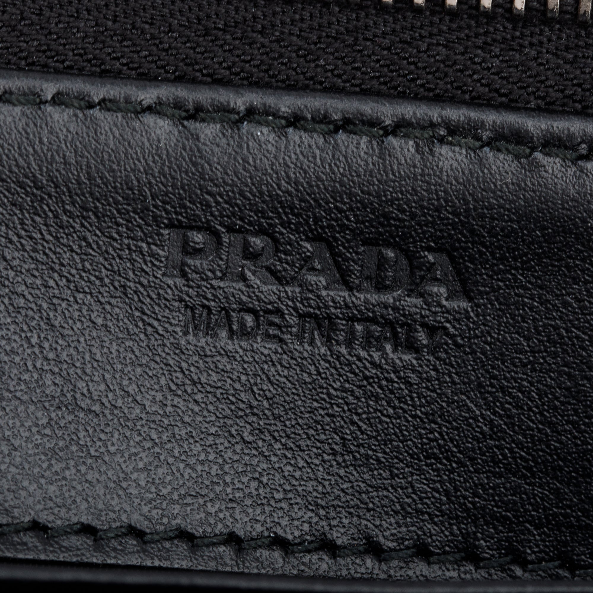 Prada 2022 Black Saffiano Travel Leather Belt Bag w/ Authenticity Card