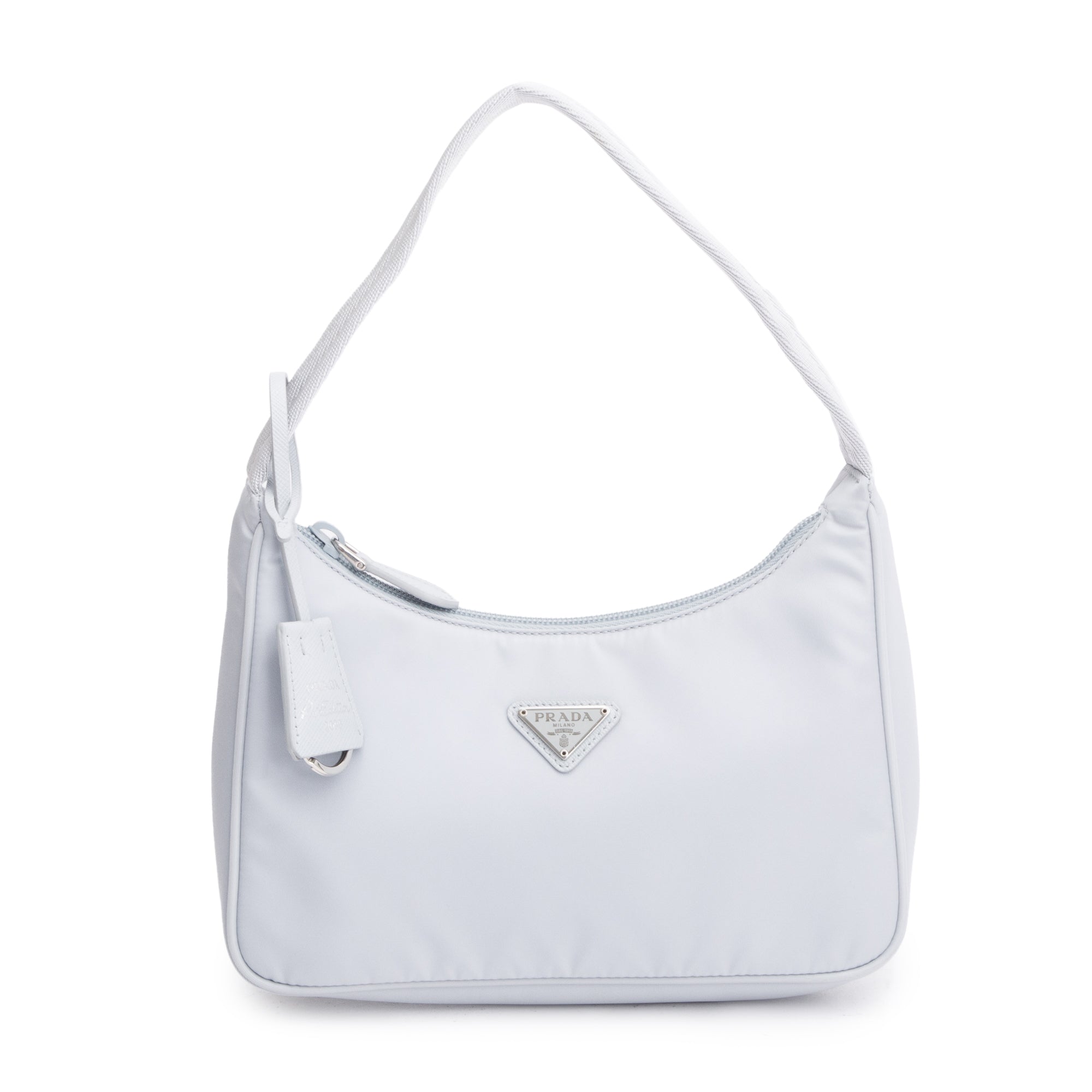 Prada 2022 Grey Re-Edition 2000 Re-Nylon Mini Bag w/ Authenticity Card
