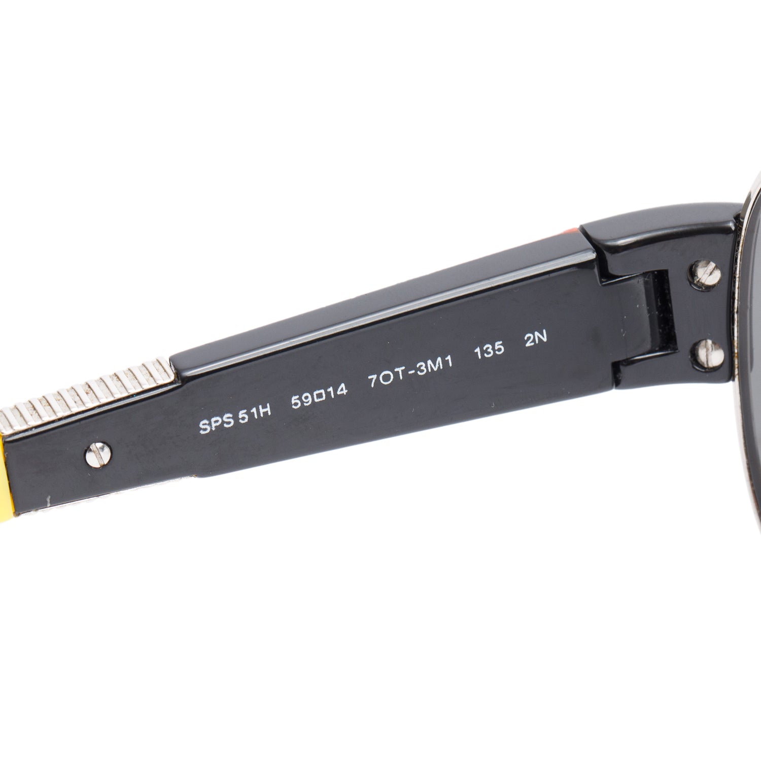 Prada Black & Yellow SPS 51H Linea Rossa Aviator Sunglasses w/ Case