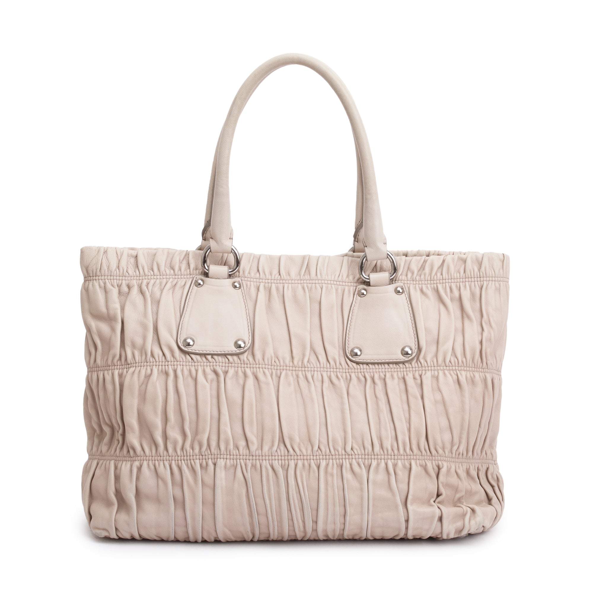 Prada Beige Nappa Gaufre Tote