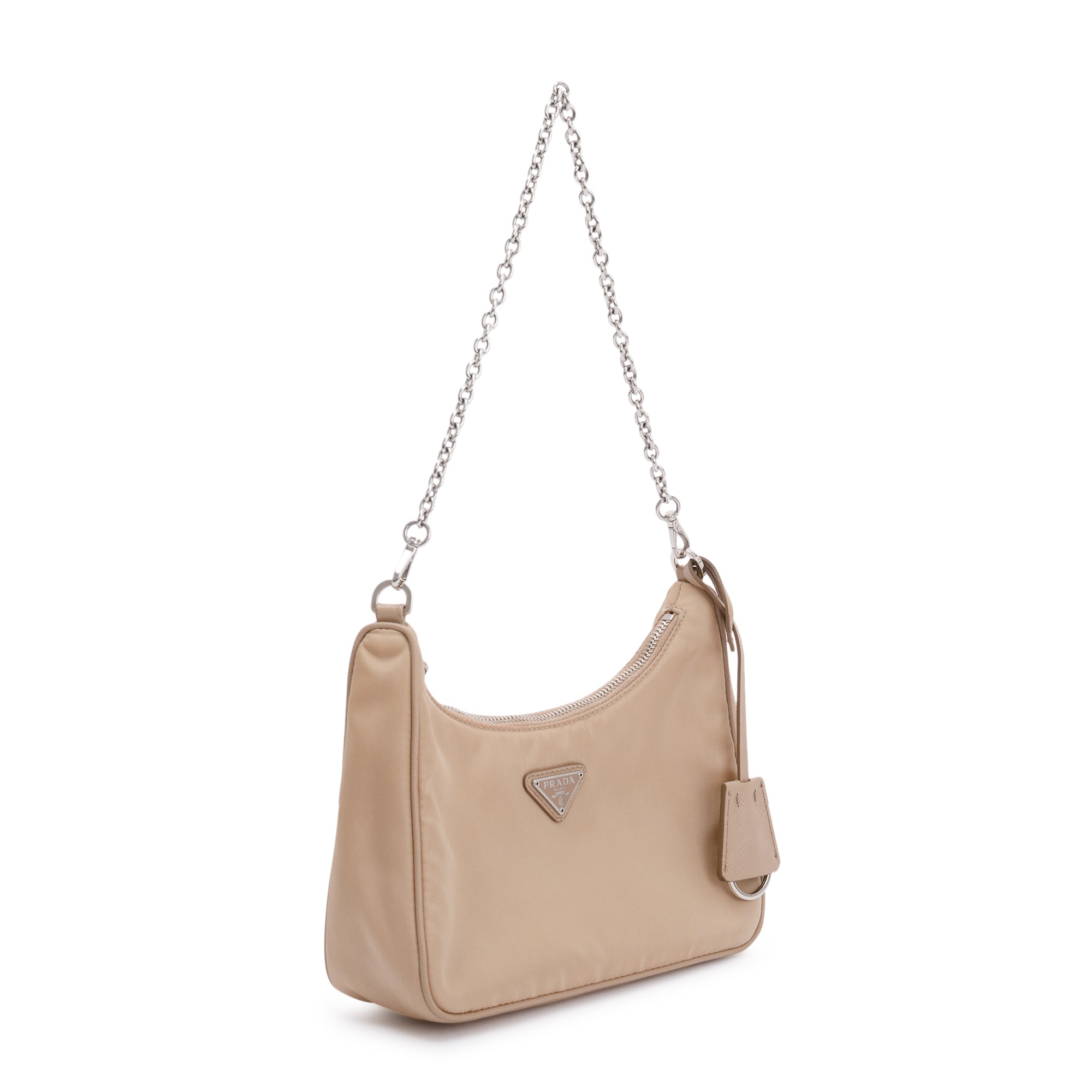 Prada Beige Re-Edition 2005 Nylon Shoulder Bag