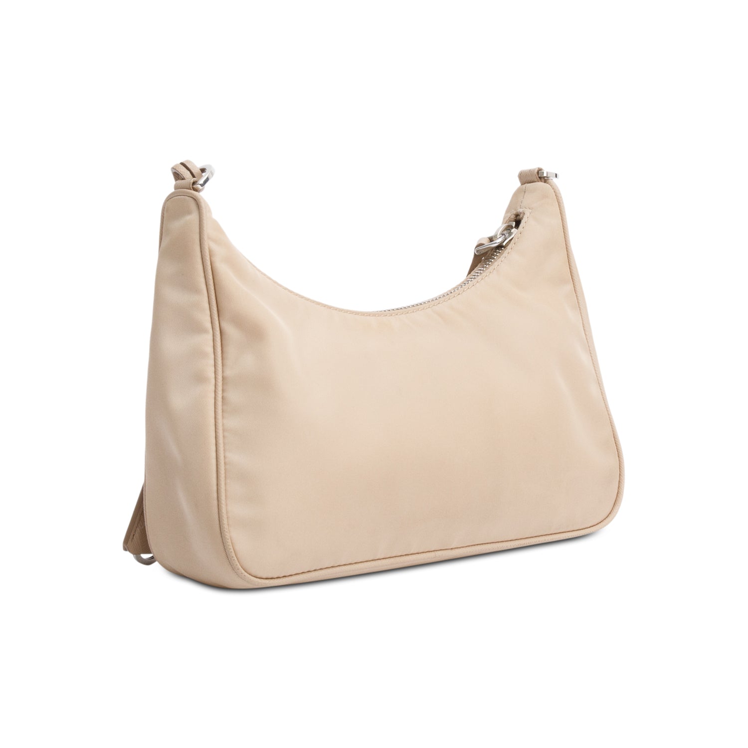 Prada Beige Re-Edition 2005 Re-Nylon Shoulder Bag w/ Authenticity Card