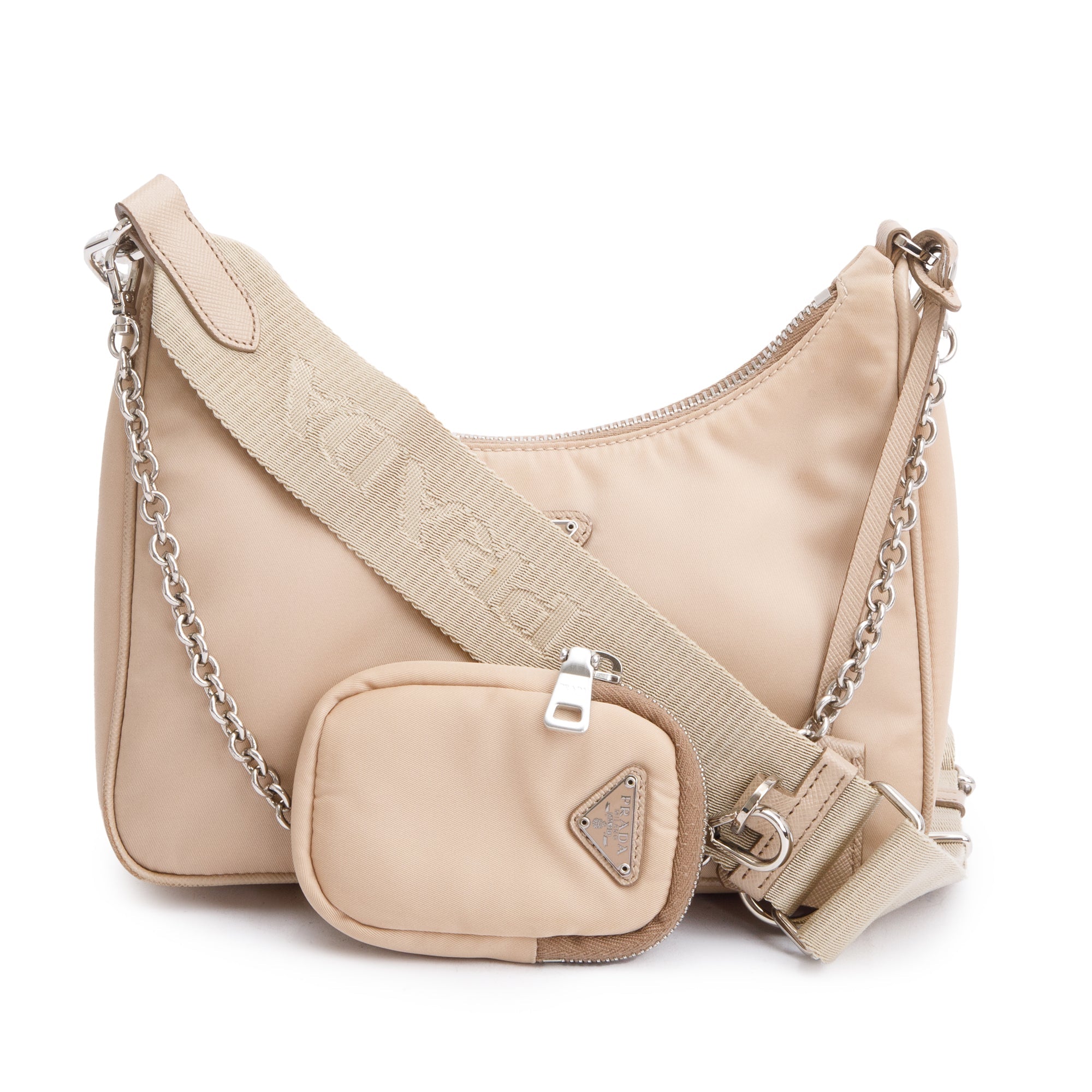Prada Beige Re-Edition 2005 Re-Nylon Shoulder Bag