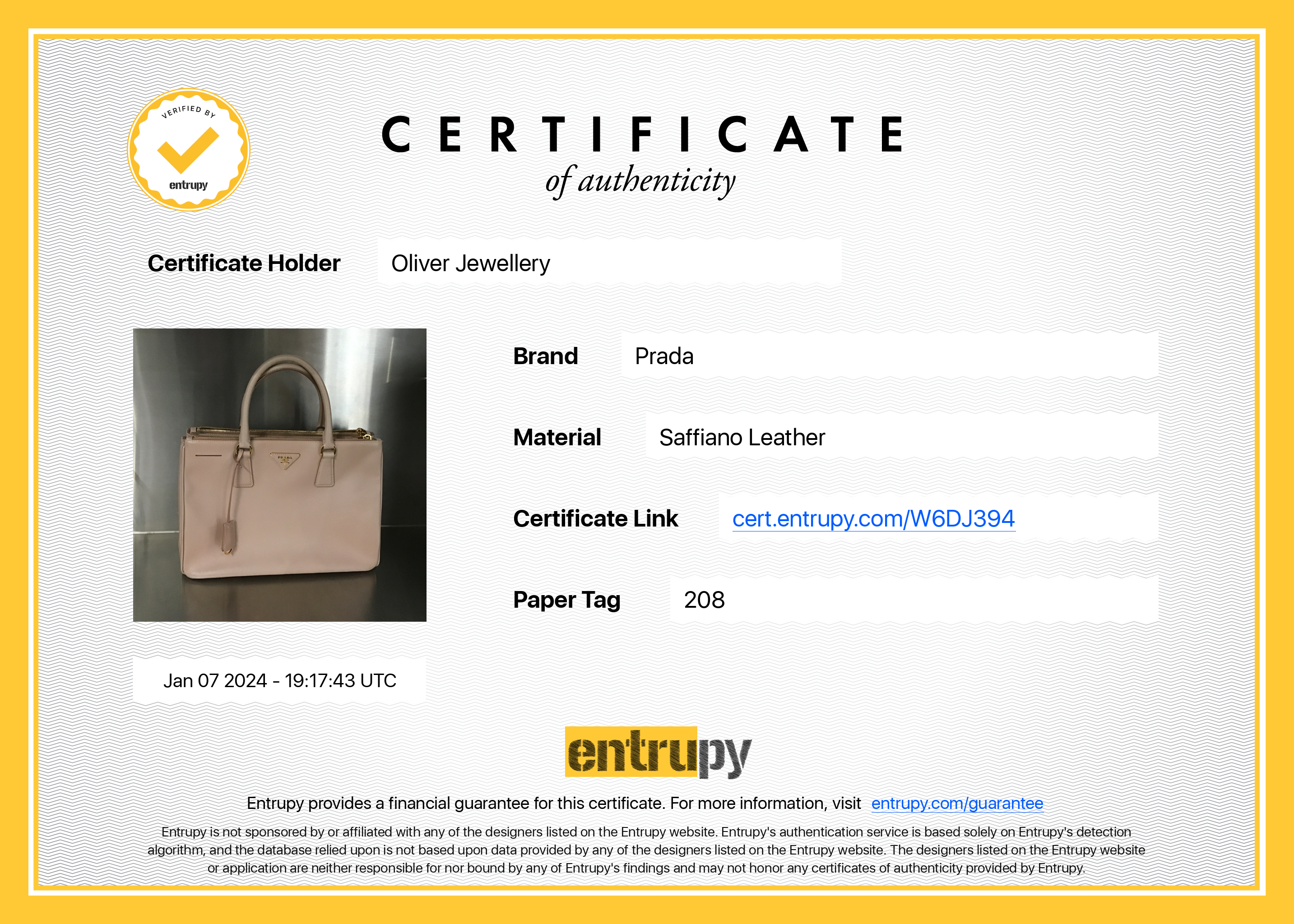 Prada Beige Saffiano Lux Medium Double Zip Galleria Tote w/ Strap