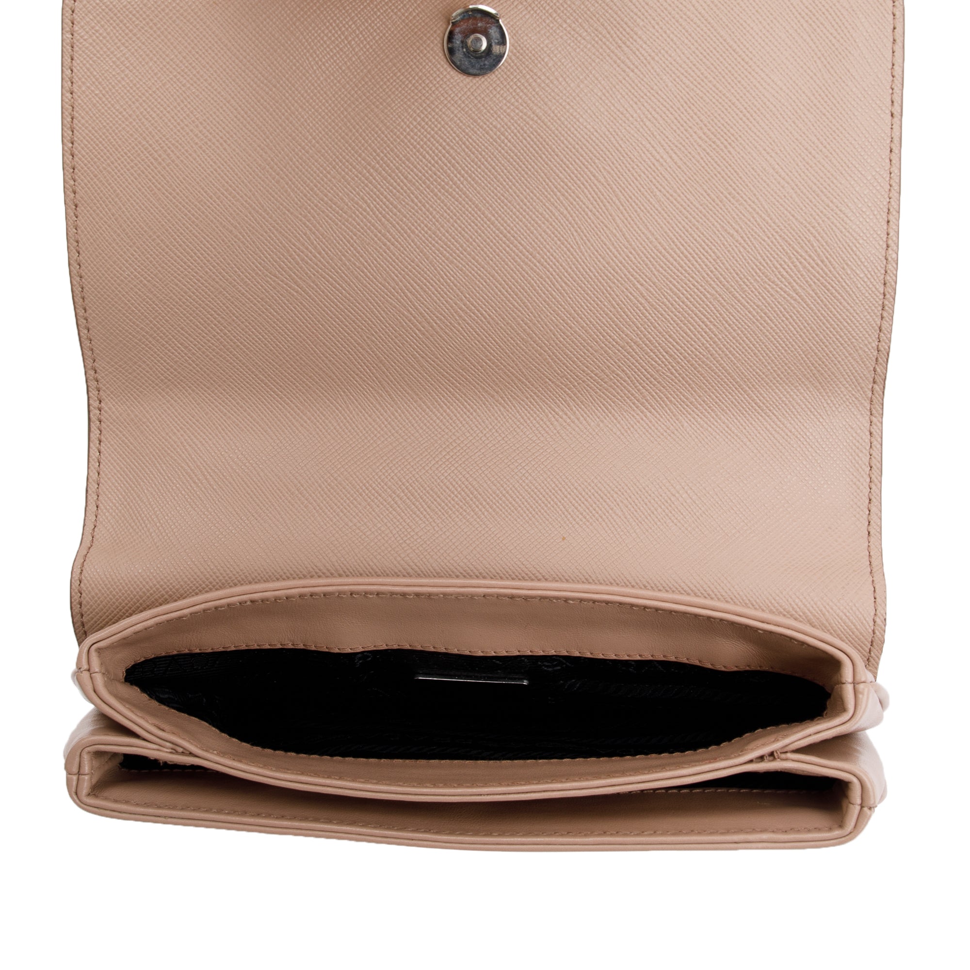 Prada Beige Saffiano Soft Calf Leather Chain Crossbody Bag w/ Authenticity Card